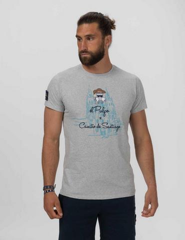 CAMISETA KM 27 GRIS PERLA