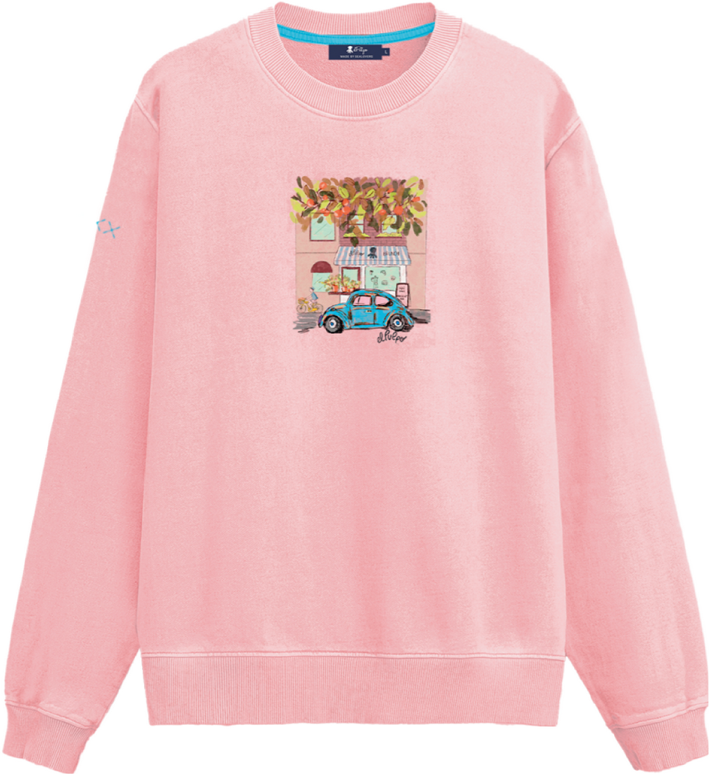 SUDADERA ESTAMPADO ELPULPO SHOP ROSA