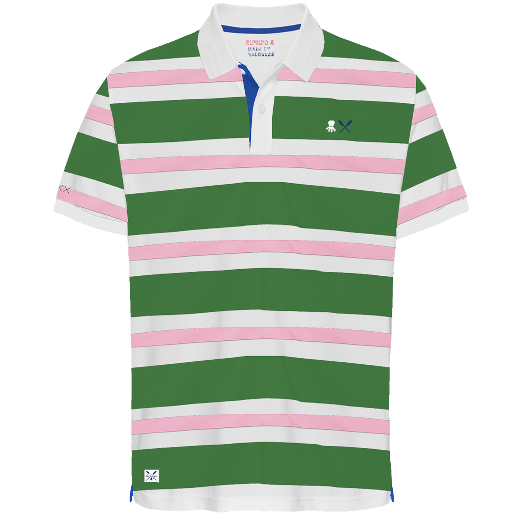 POLO RAYAS BORDADO ELPULPO Y REMOS VERDE