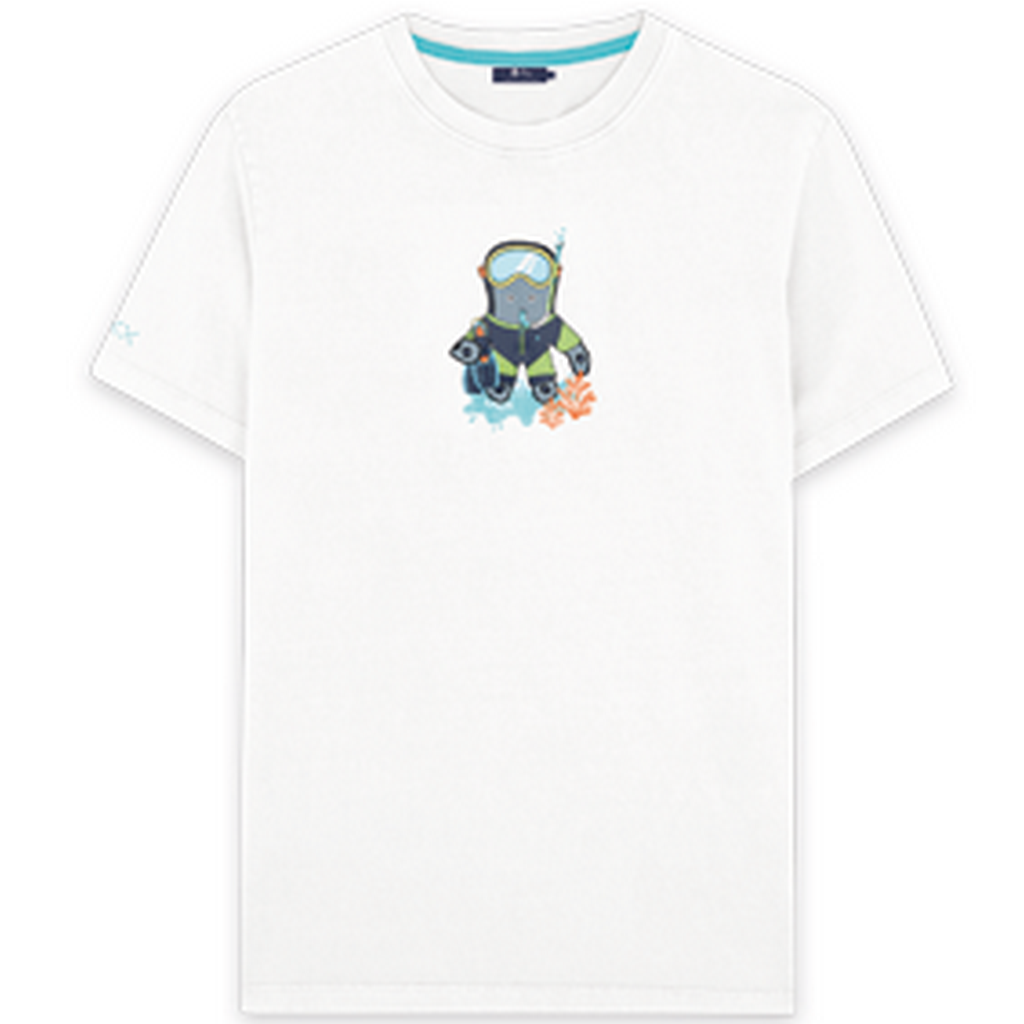 CAMISETA ESTAMPADO ELPULPO SNORKEL BLANCO PURO