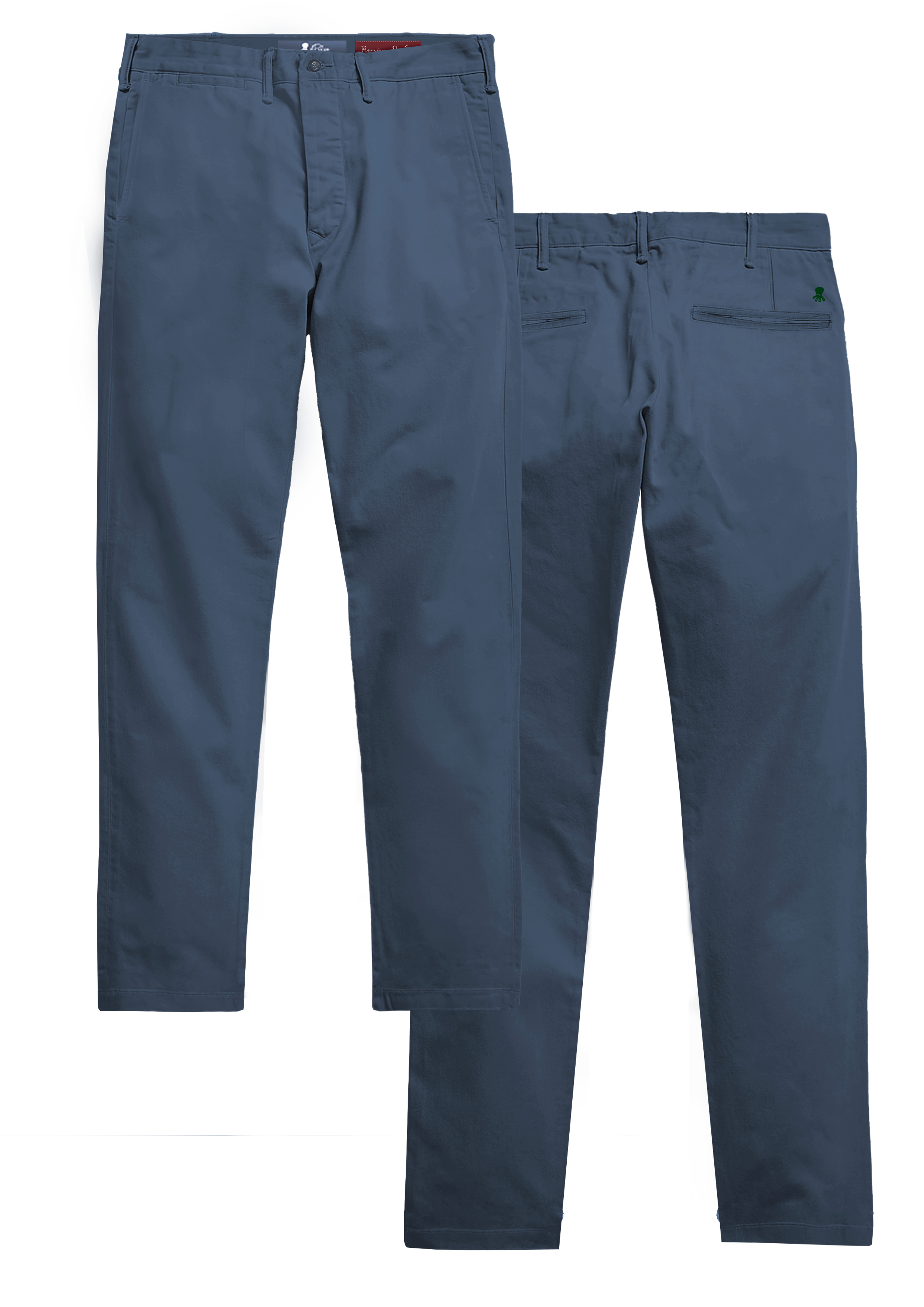 PANTALON CHINO SATIN AZUL MARINO