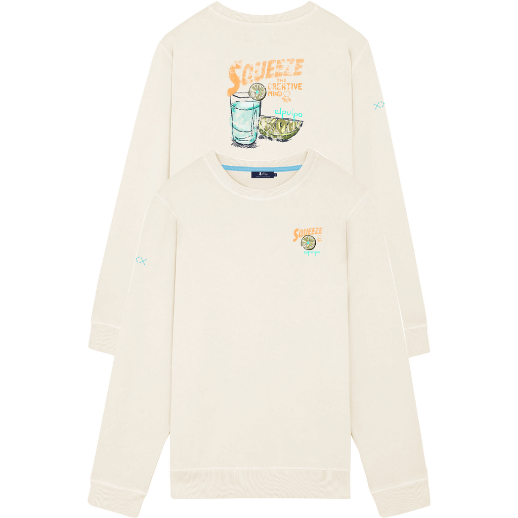 SUDADERA ESTAMPADO SQUEEZE BLANCO ROTO