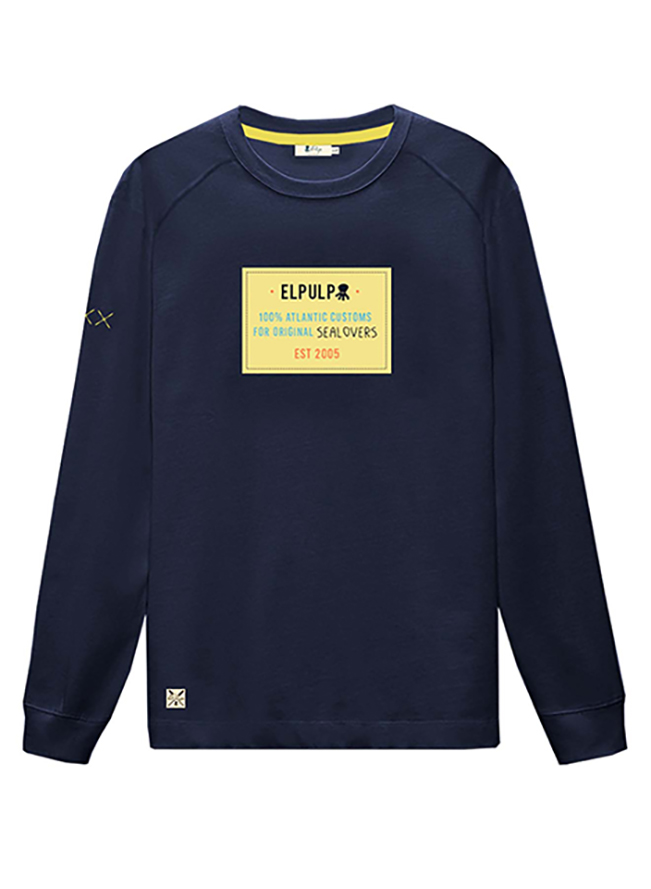 CAMISETA CONTRAST SQUARE AZUL MARINO