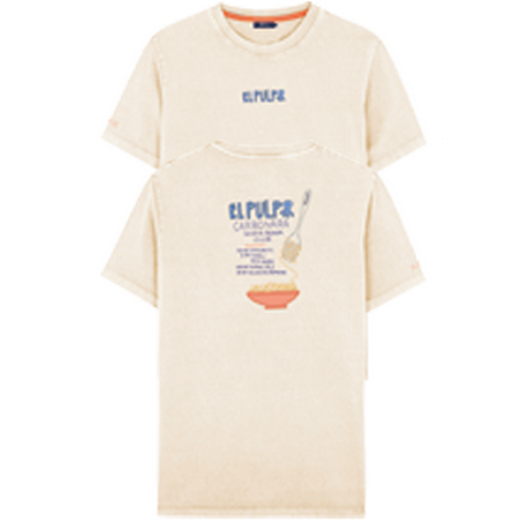 CAMISETA ESTAMPADO ELPULPO CARBONARA  BLANCO ROTO