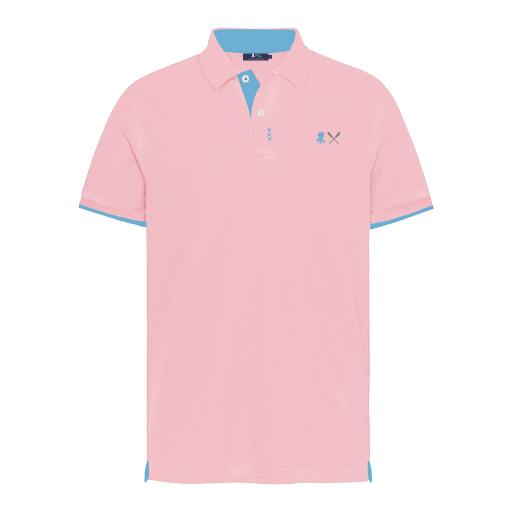 POLO BORDADO ESENCIALES  ROSA