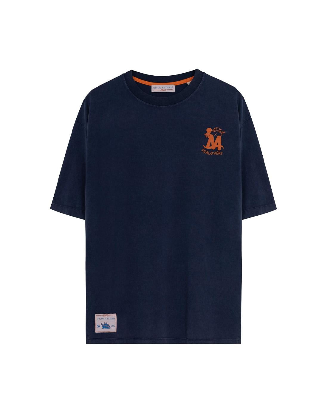 DELAVÉ NAVY BLUE SEA T-SHIRT 