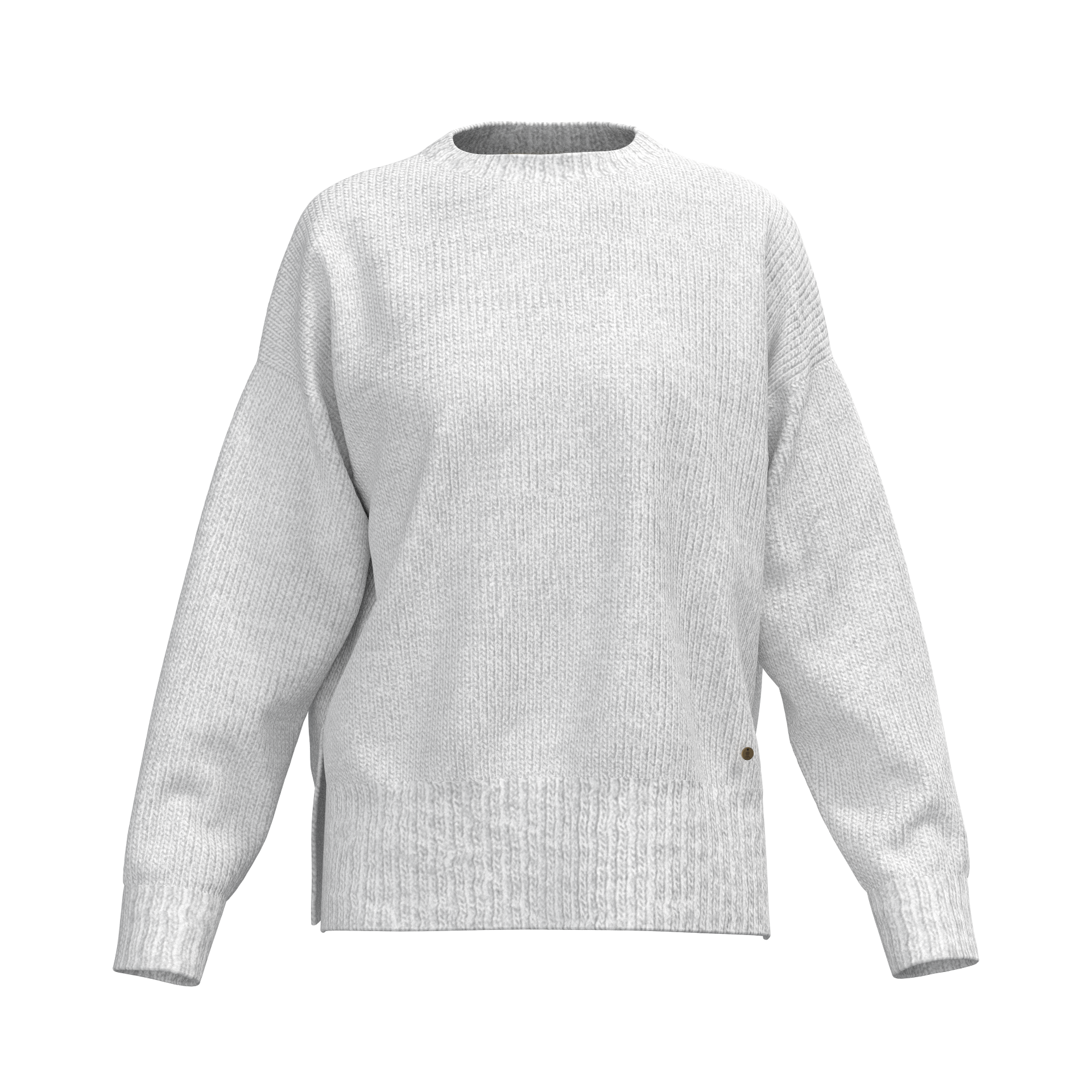 JERSEY TEEN CUELLO REDONDO ABERTURAS LATERALES BLANCO PURO