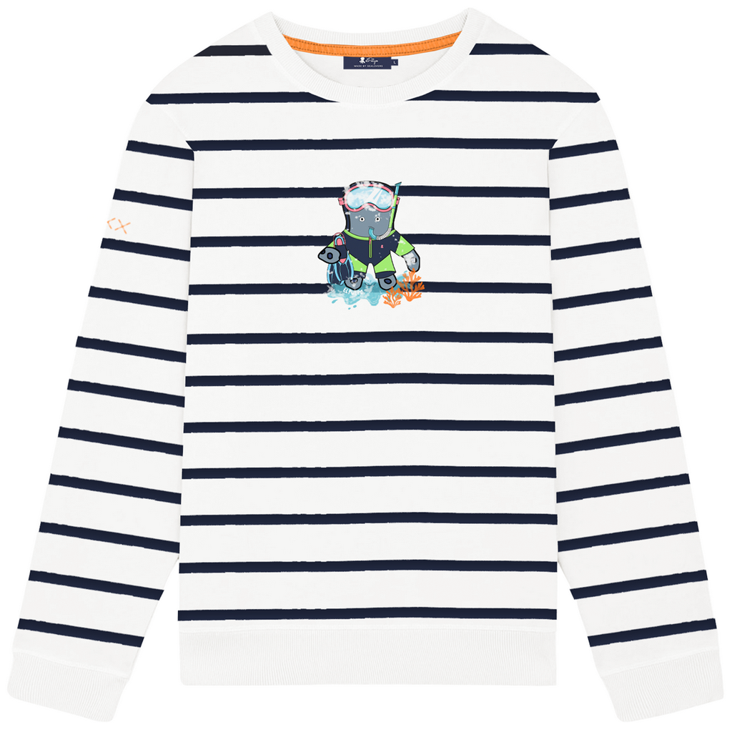 SUDADERA ELPULPO ESTAMPADO SNORKEL BLANCO PURO