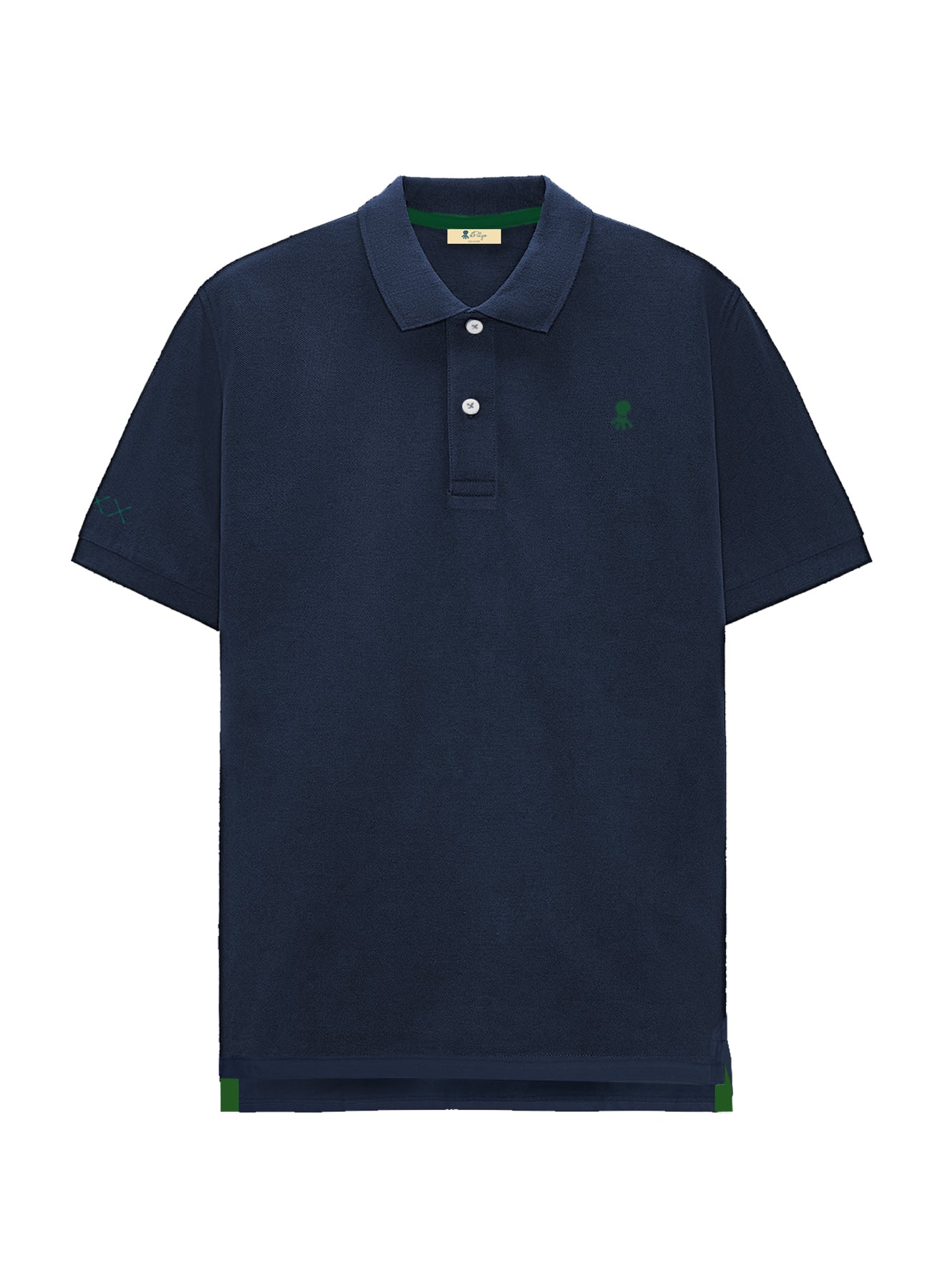 POLO NIÑO BASIC LOGO AZUL MARINO