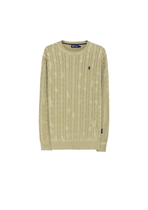 JERSEY PUNTO DE OCHOS LAVADO VERDE KHAKI