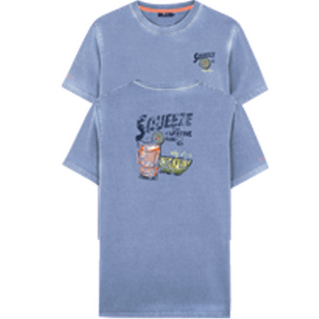 CAMISETA ESTAMPADO SQUEEZE ÍNDIGO
