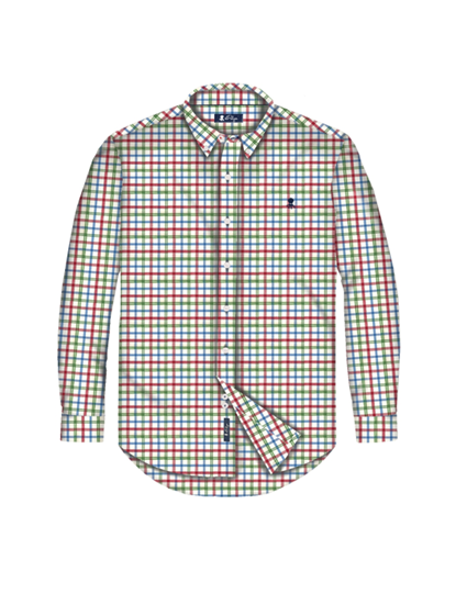 CAMISA VERDE COUNTRY COM XADREZ JARDIM
