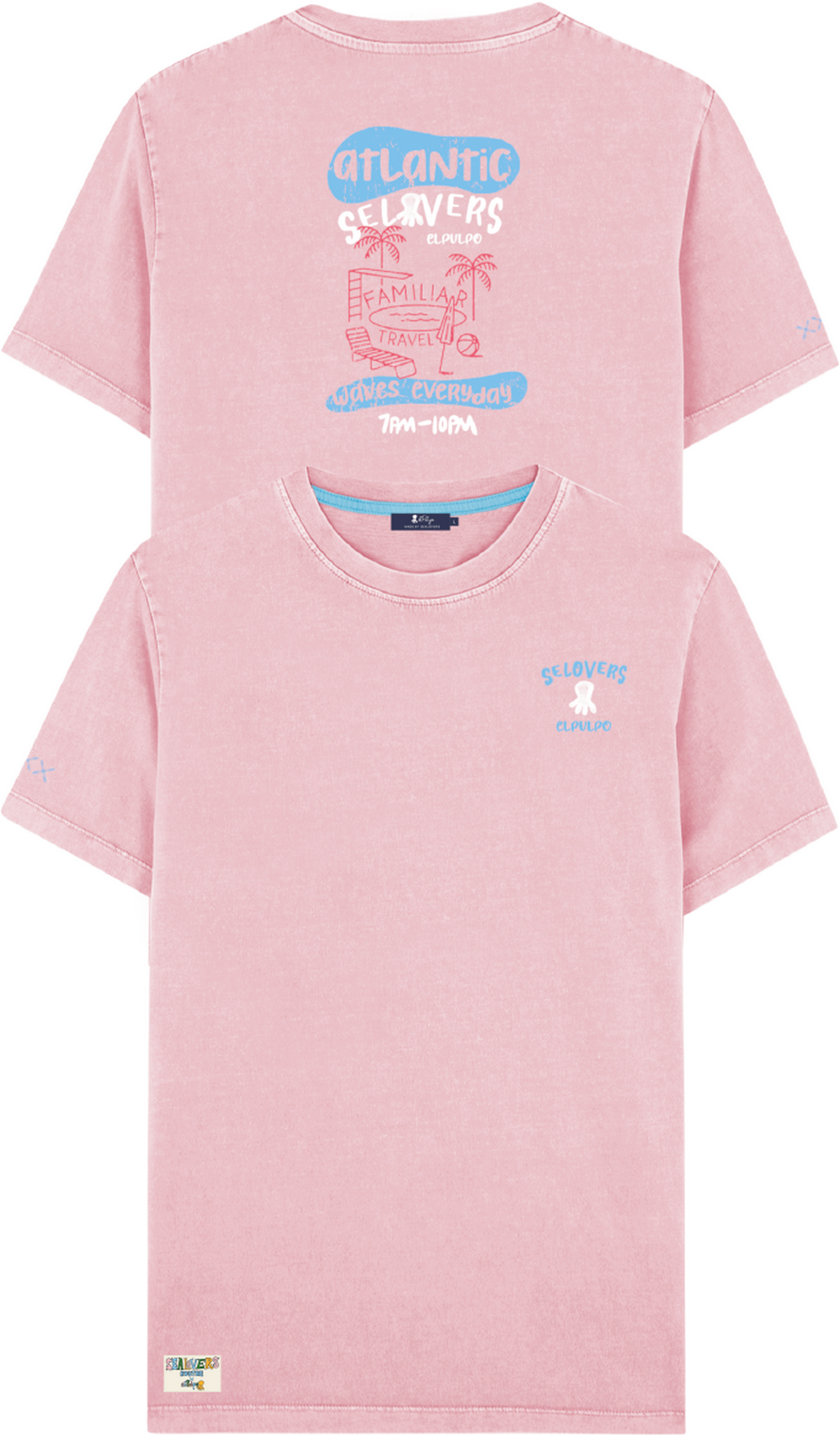 CAMISETA ESTAMPADO FAMILIAR TRAVEL ROSA