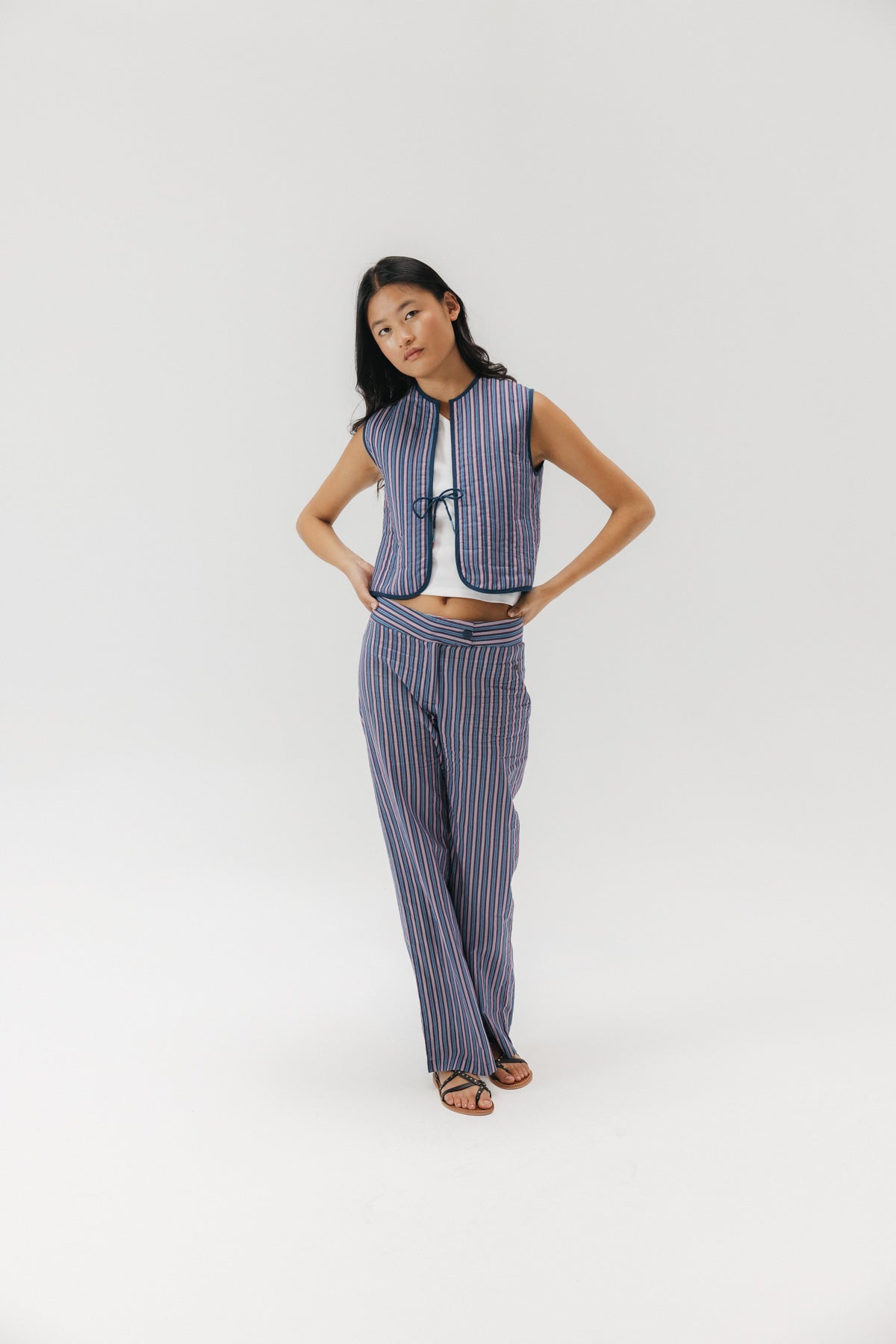PANTALÓN TEEN CULOTTE RAYAS MULTICOLOR