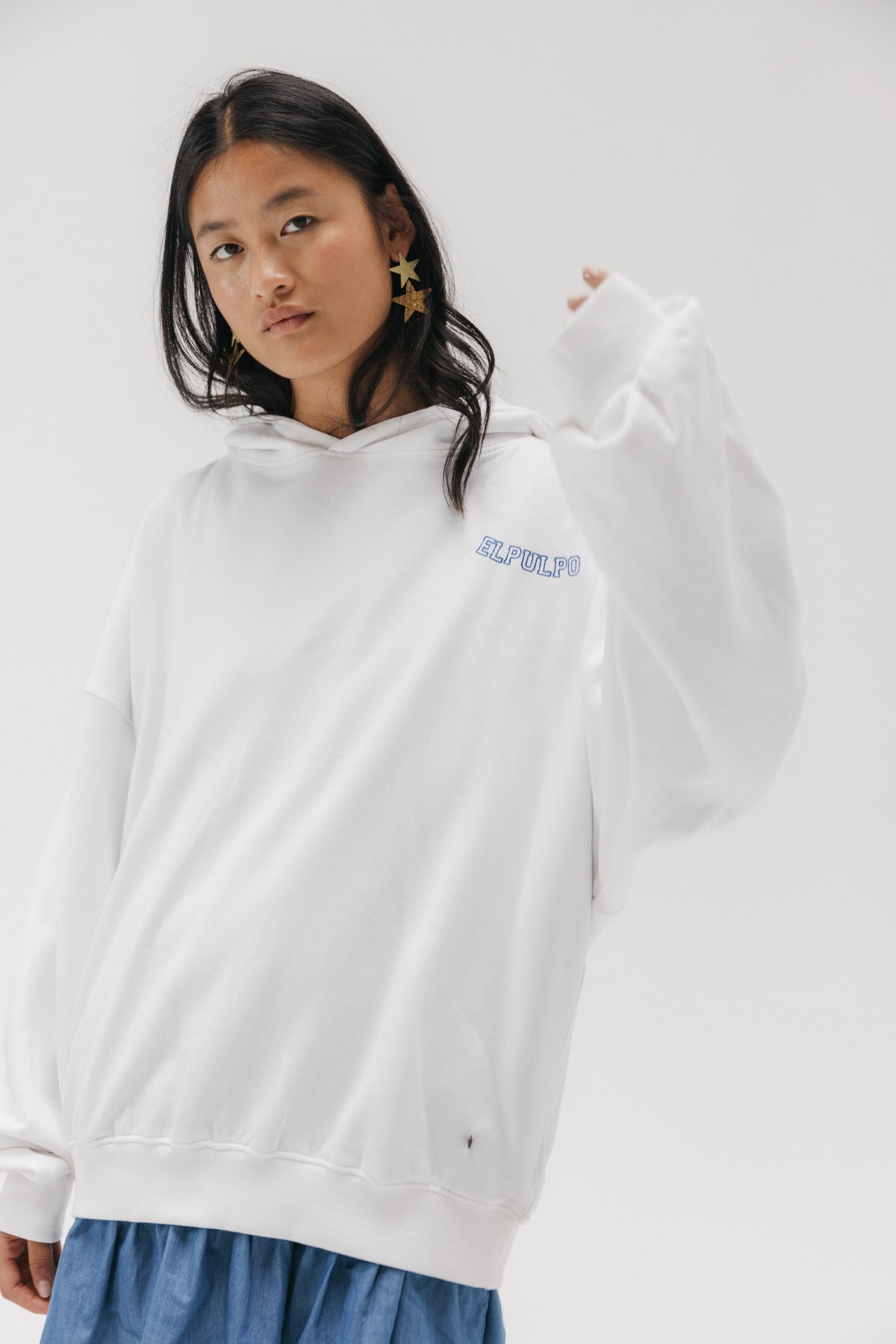 SUDADERA CAPUCHA TEEN ALAS BLANCO PURO