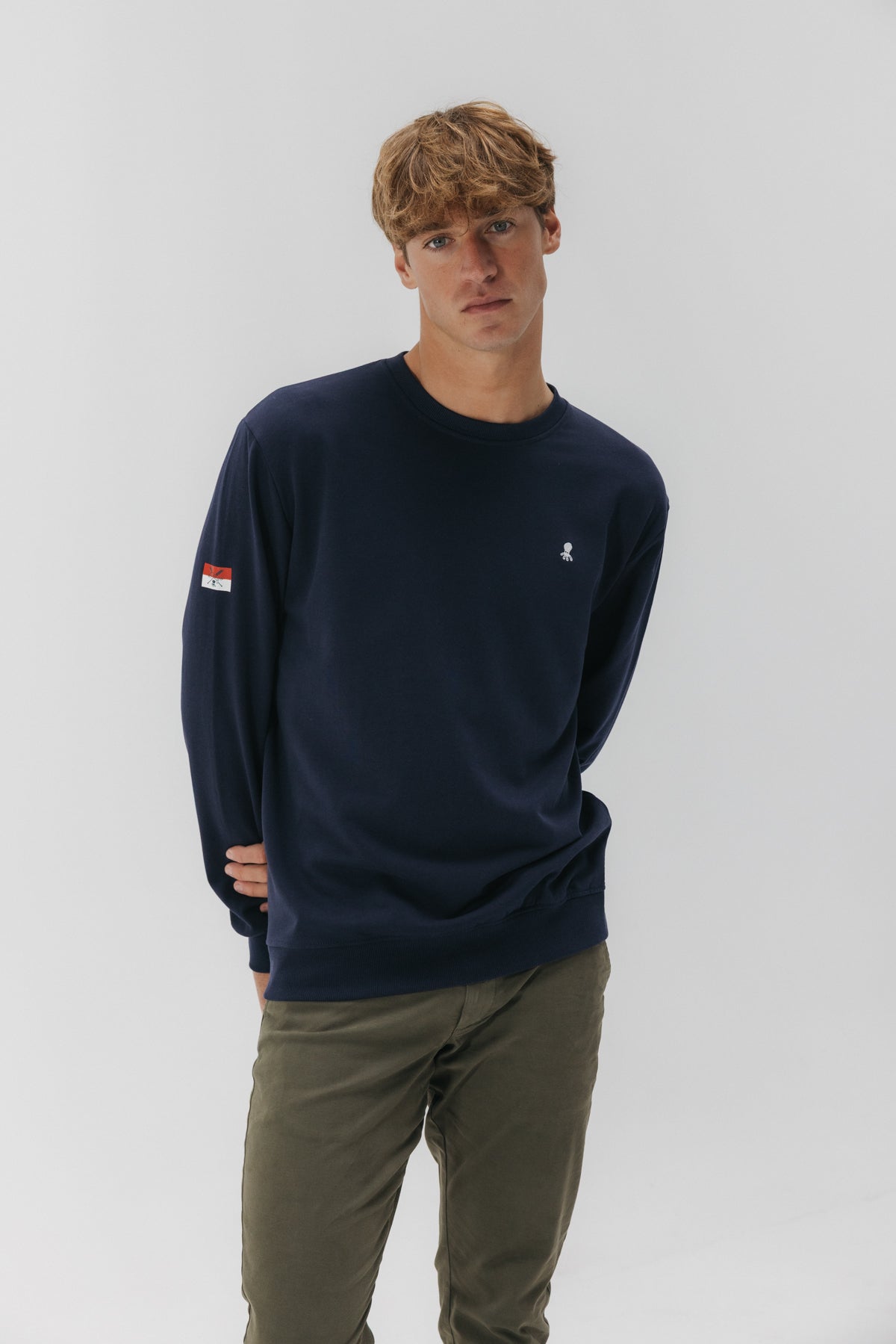 Sudadera bordado heritage azul marino