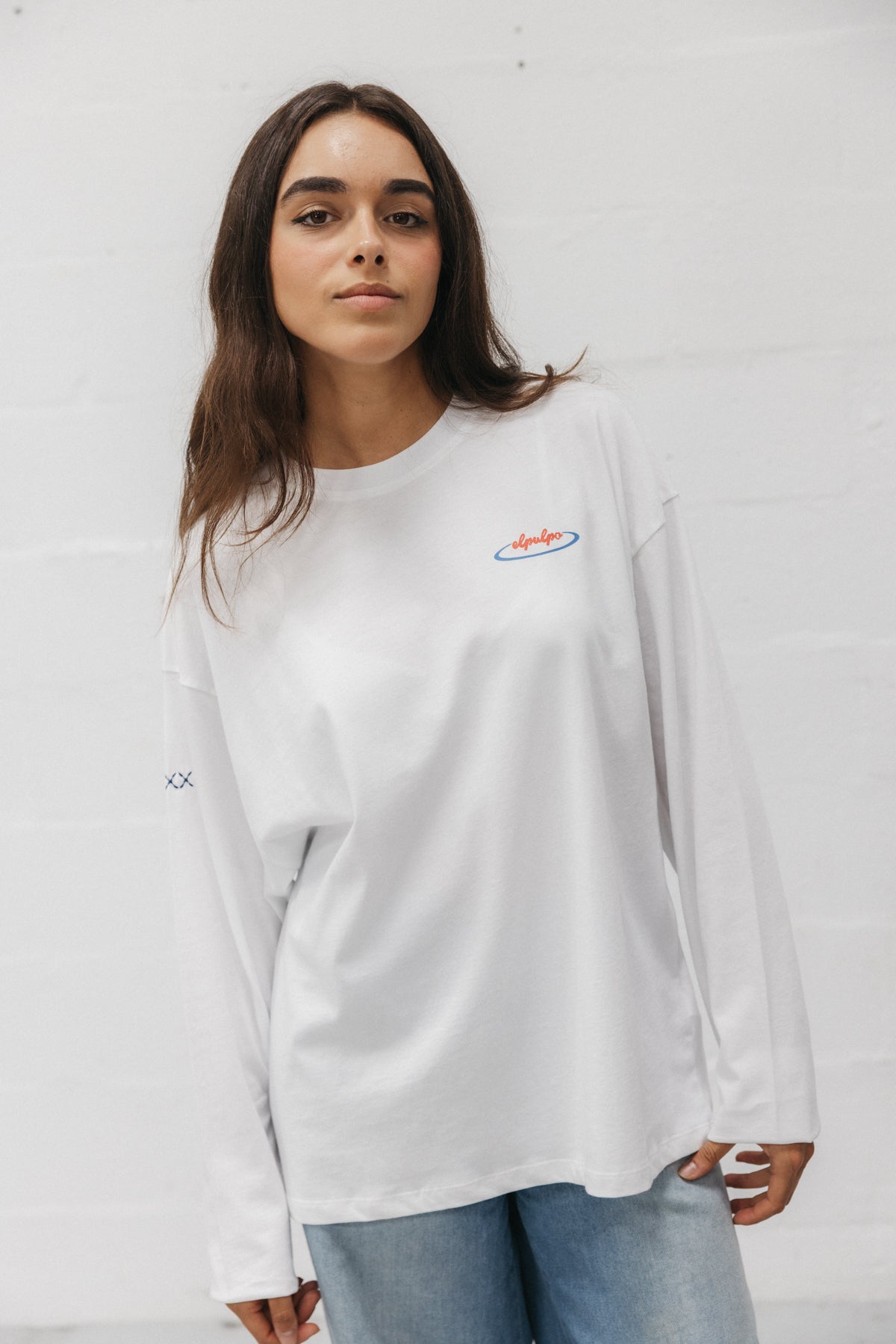 CAMISETA MANGA LARGA UNISEX NORTH POLE BLANCO PURO