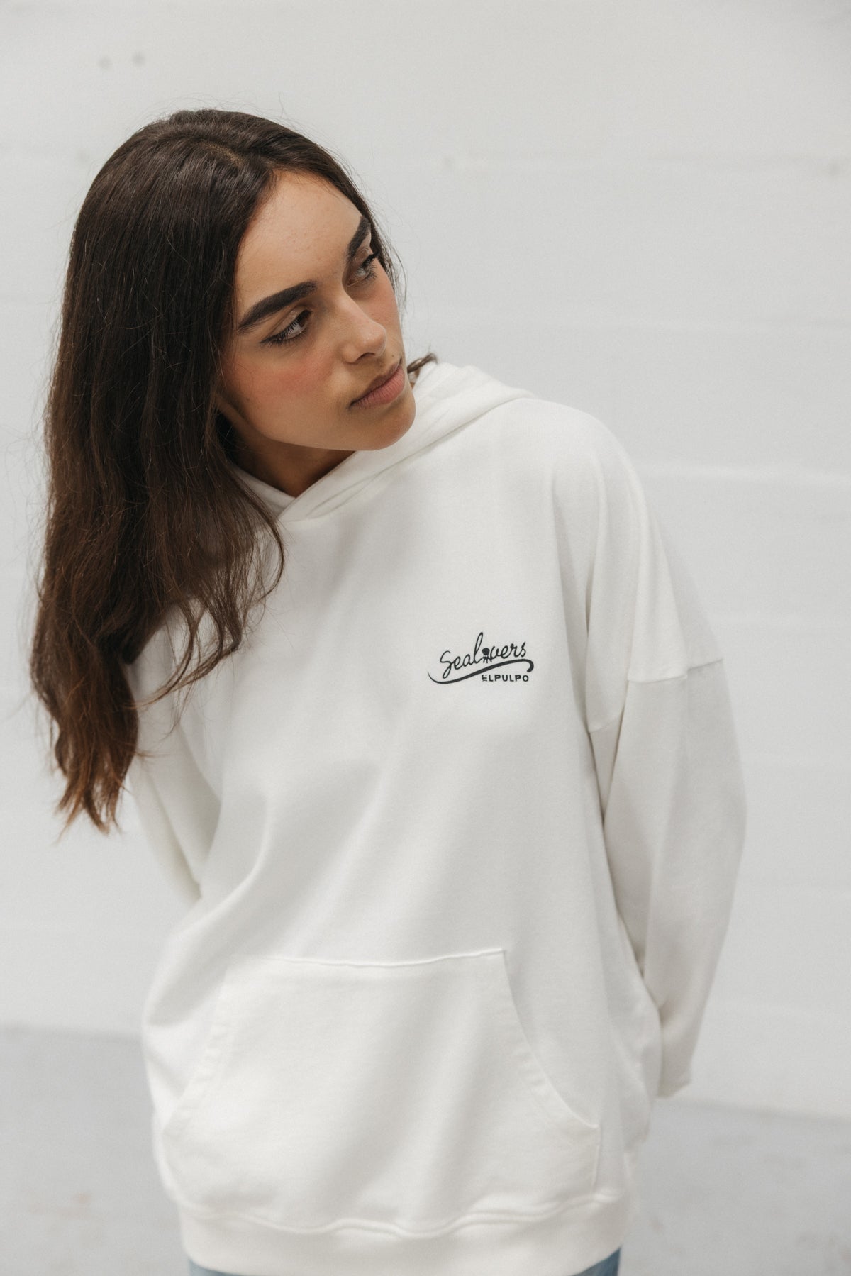 SUDADERA CAPUCHA UNISEX ATLANTIC CULTURE BLANCO ROTO