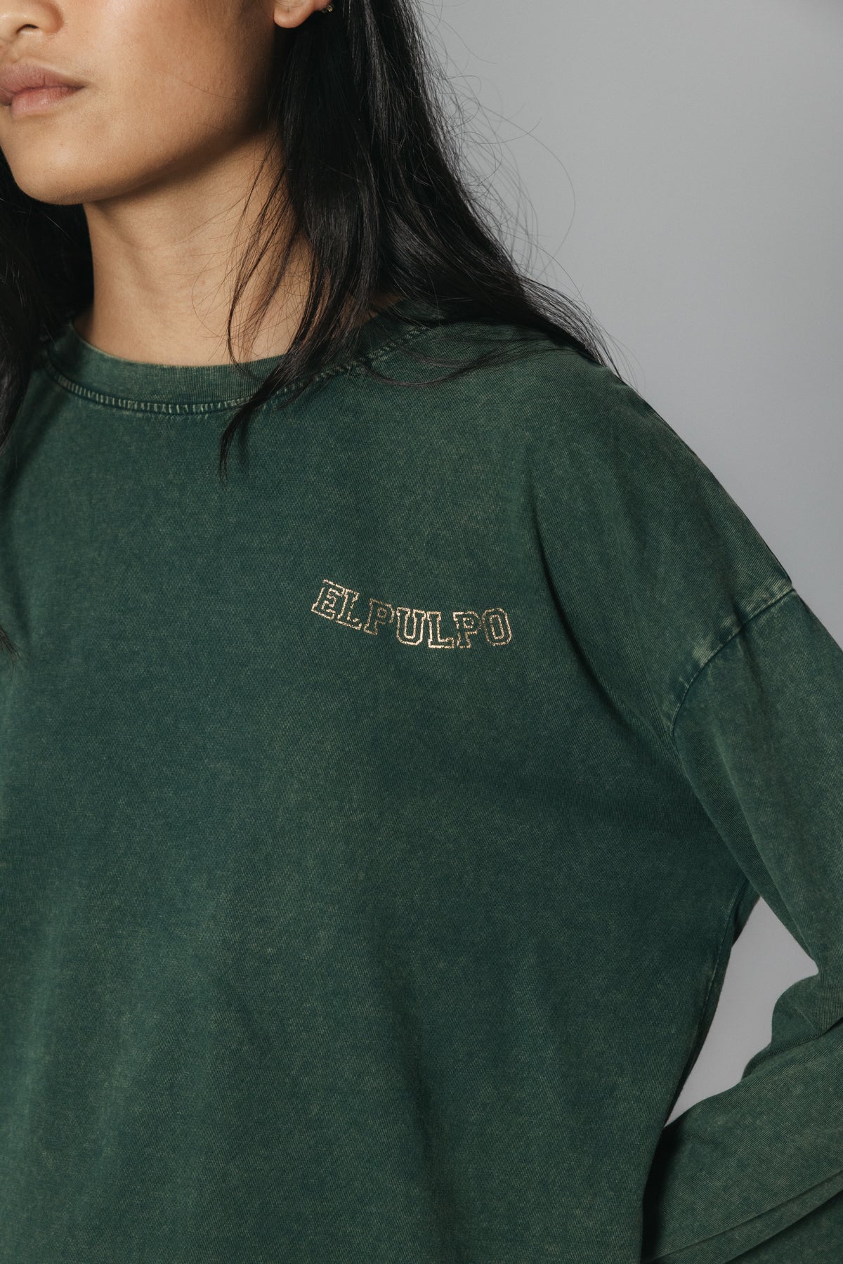 Camiseta teen alas verde militar
