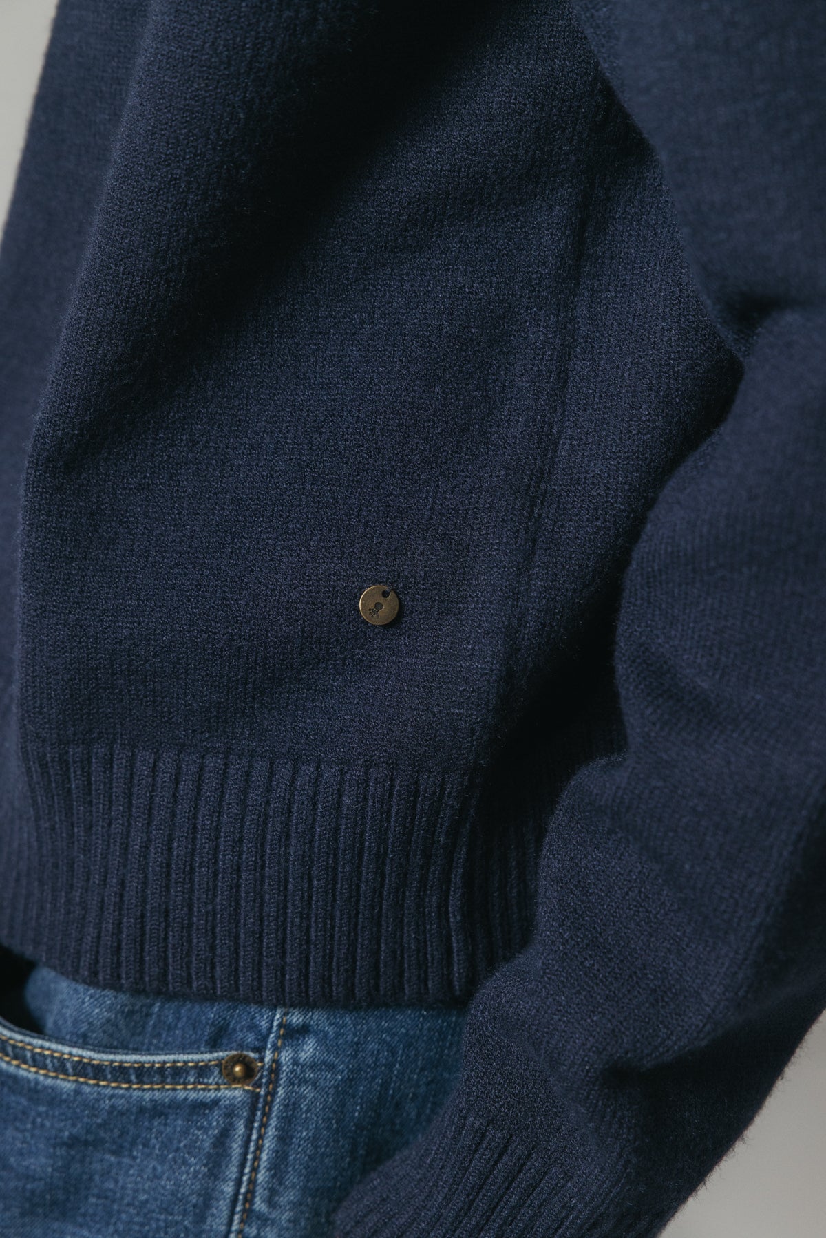 JERSEY PUNTO CUELLO REDONDO BÁSICO AZUL MARINO