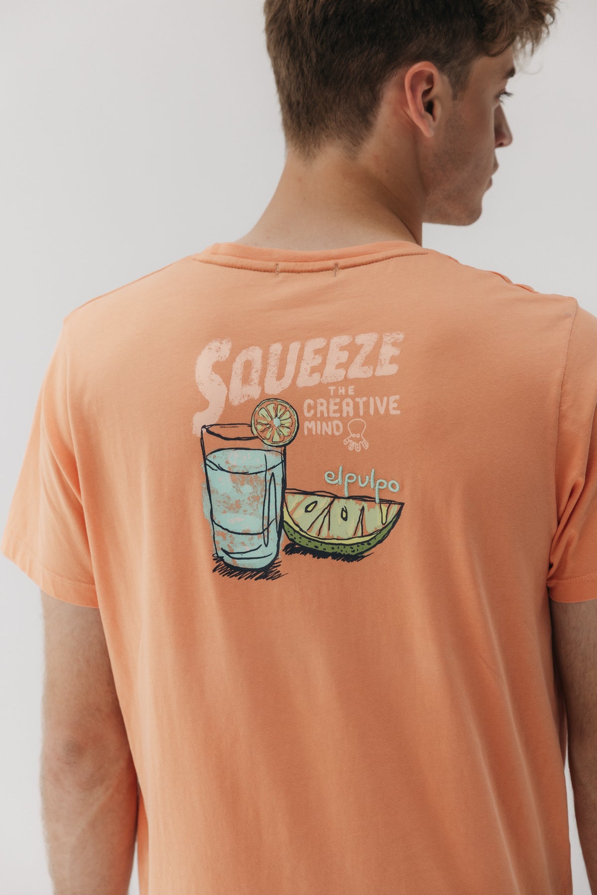 CAMISETA ESTAMPADO SQUEEZE MELOCOTÓN