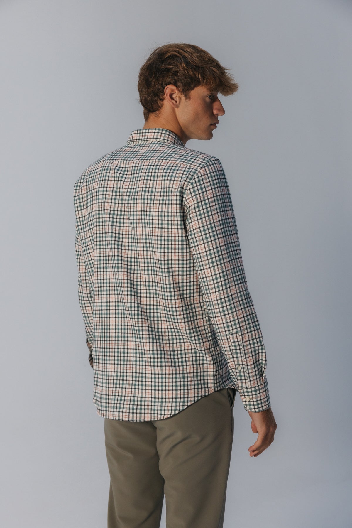 CAMISA CASUAL FRANELA PEINADA CUADRO MULTICOLOR