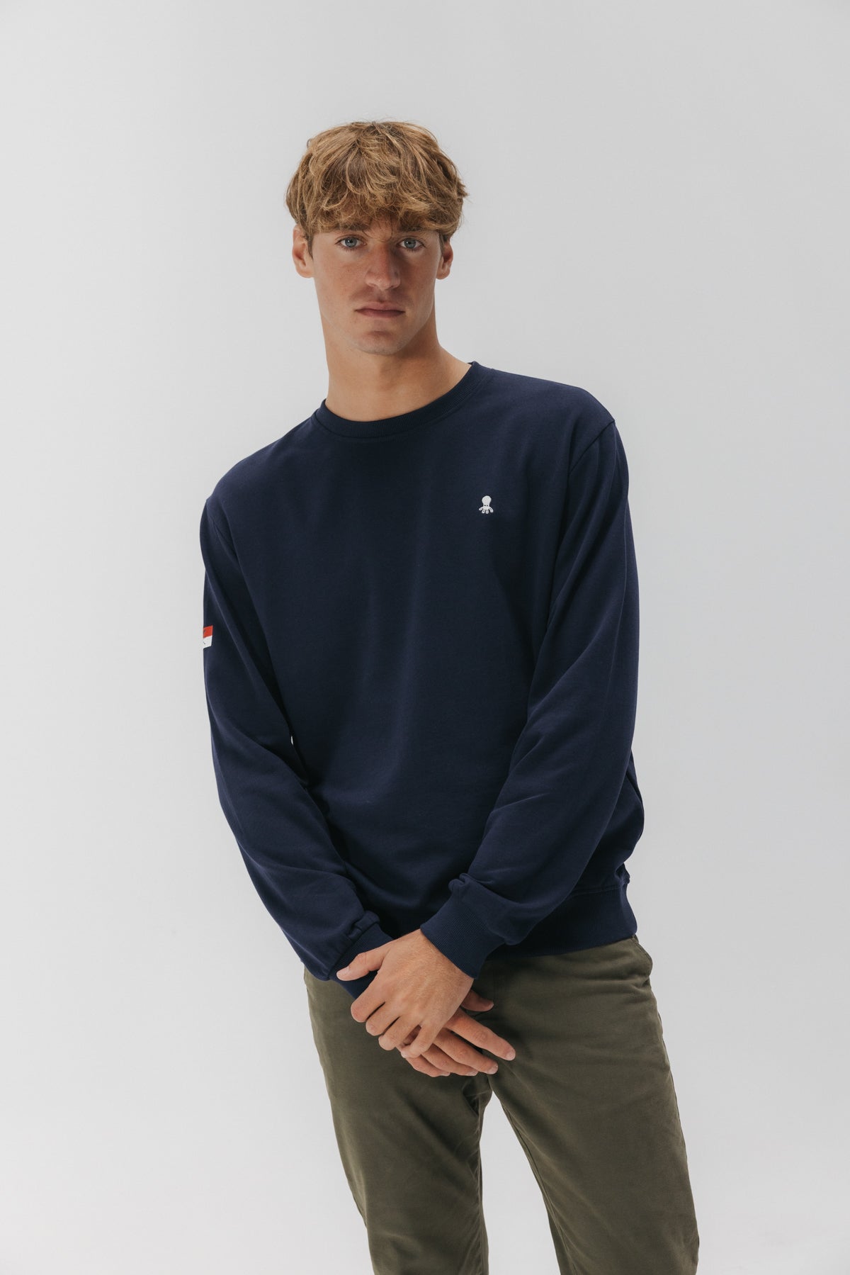 Sudadera bordado heritage azul marino