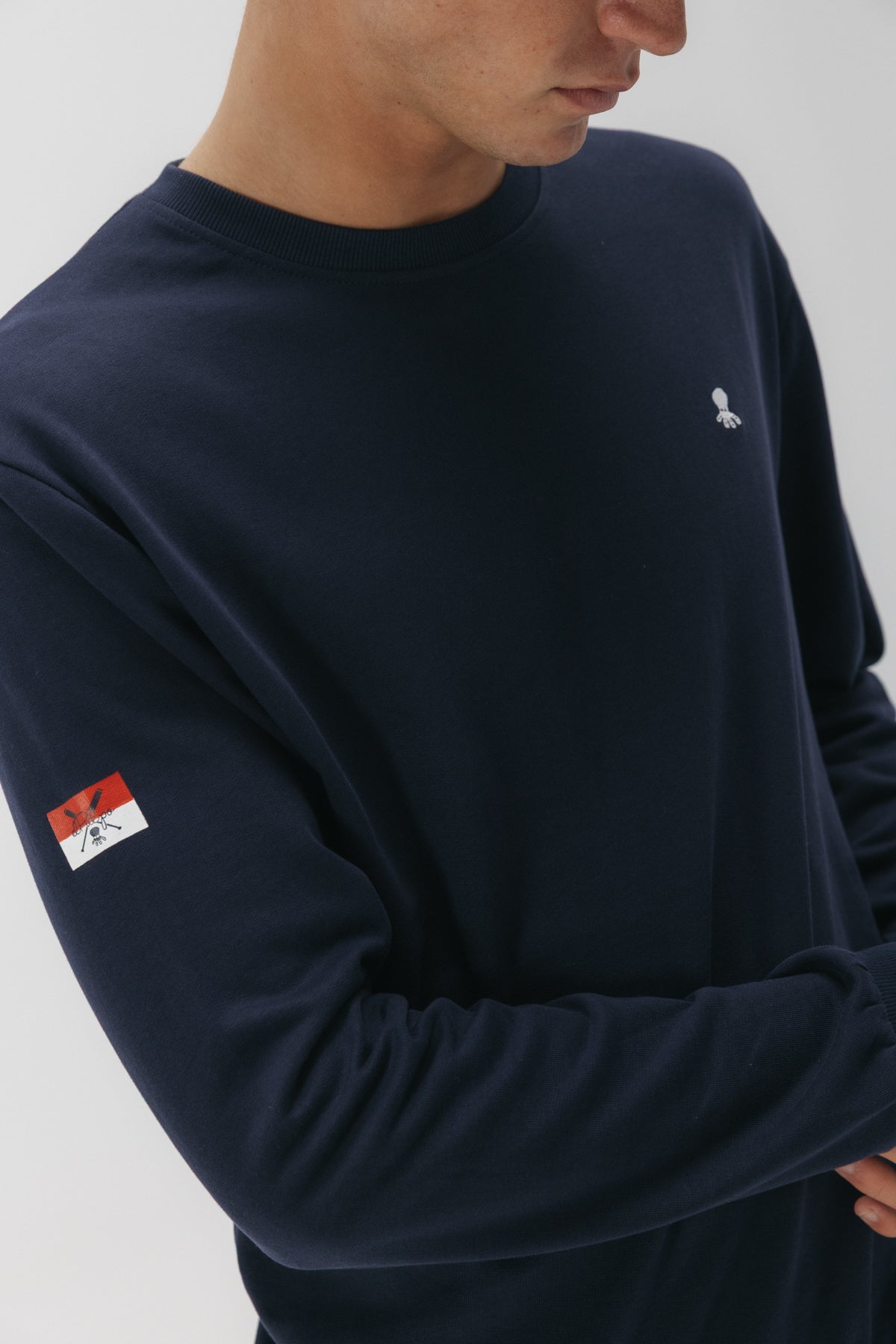 Sudadera bordado heritage azul marino