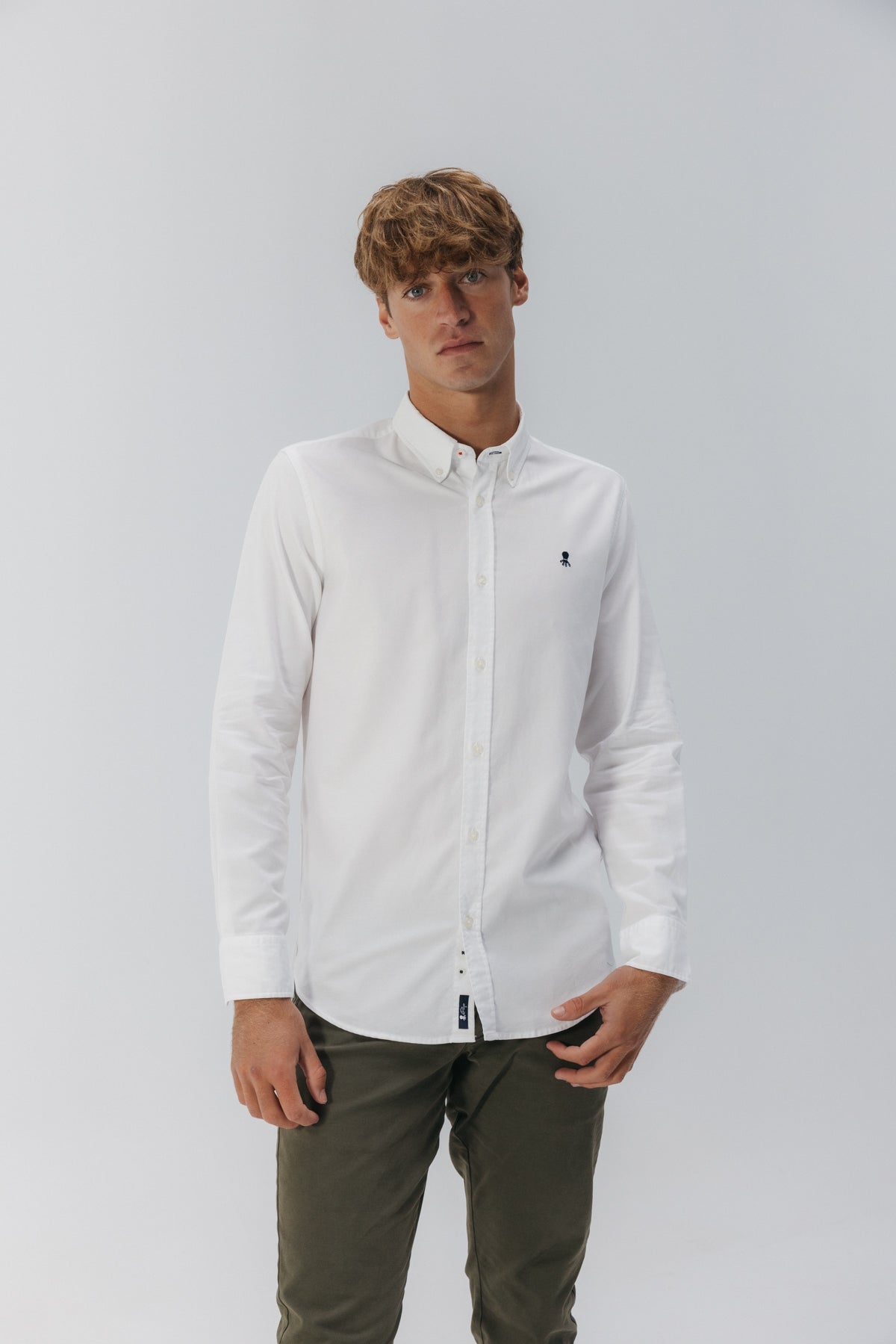 Camisa casual oxford continuidad blanco puro