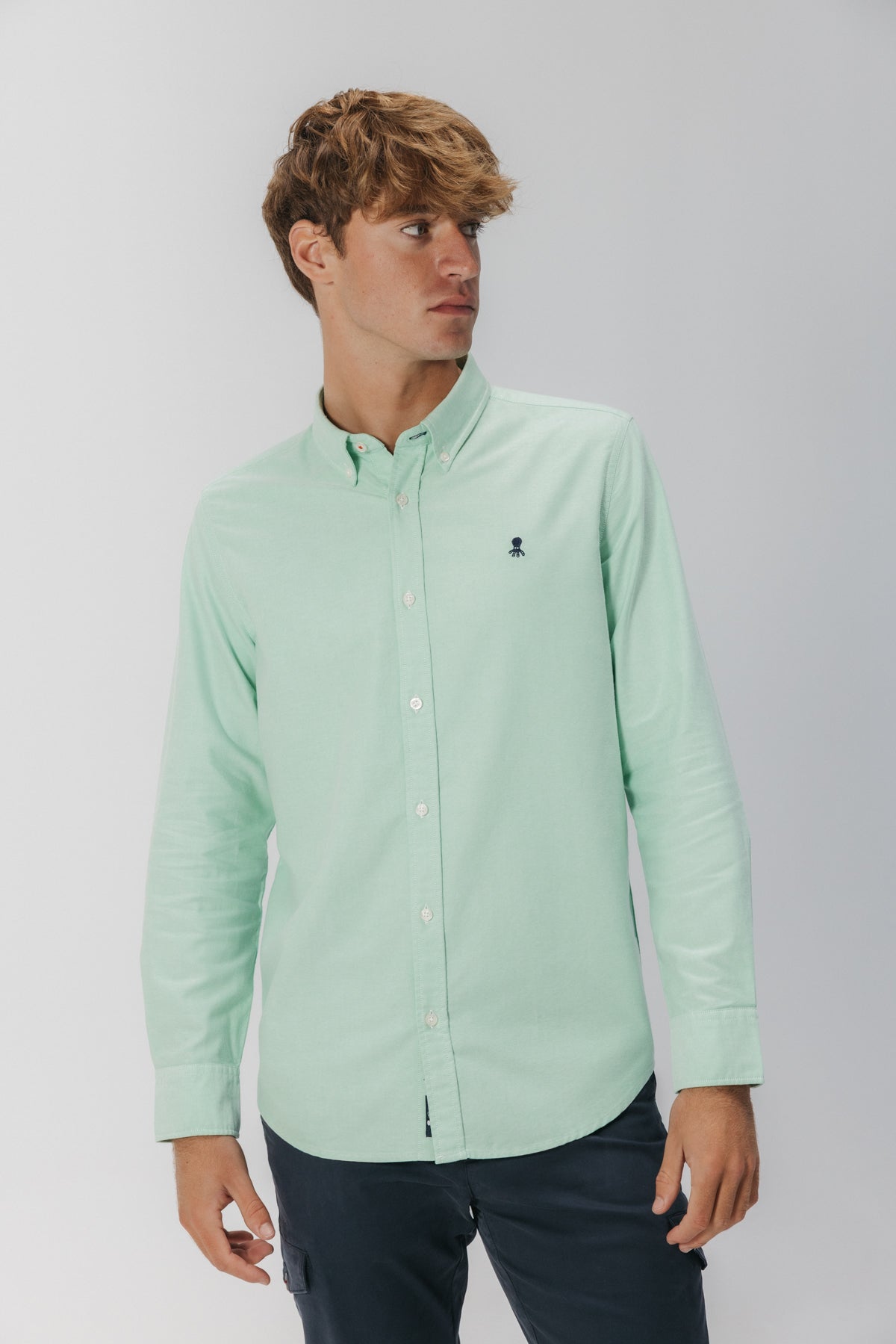 CAMISA CASUAL OXFORD CONTINUIDAD VERDE