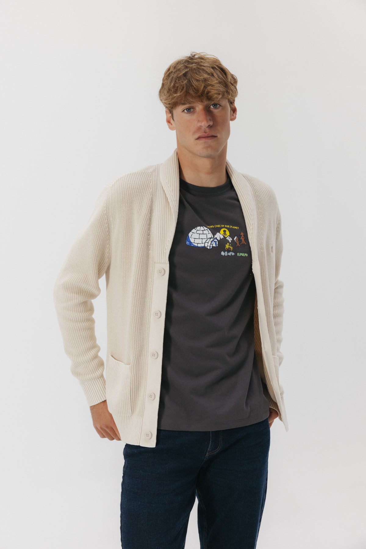 CARDIGÁN LAVADO BLANCO ROTO