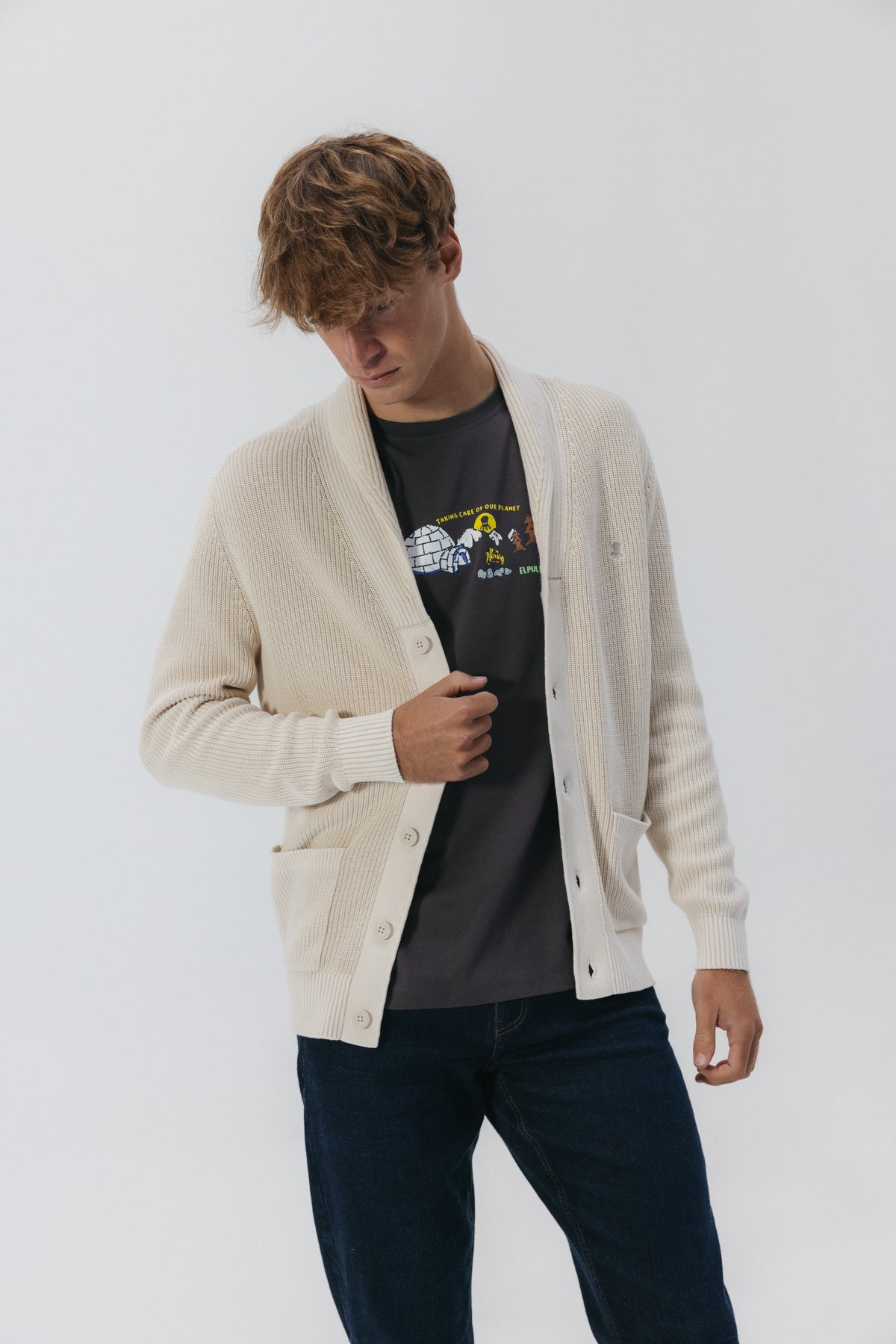 CARDIGÁN LAVADO BLANCO ROTO