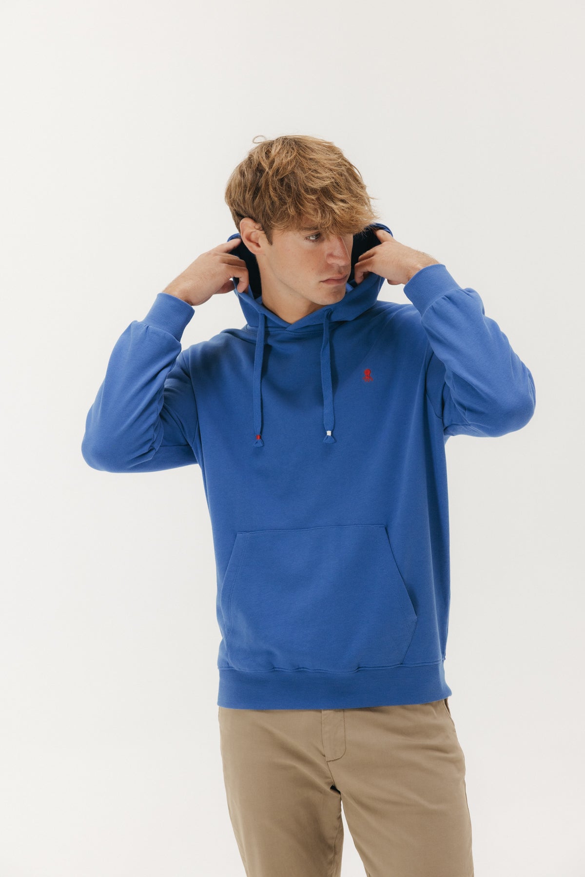 SUDADERA REMOS DESGASTADO AZUL ELÉCTRICO