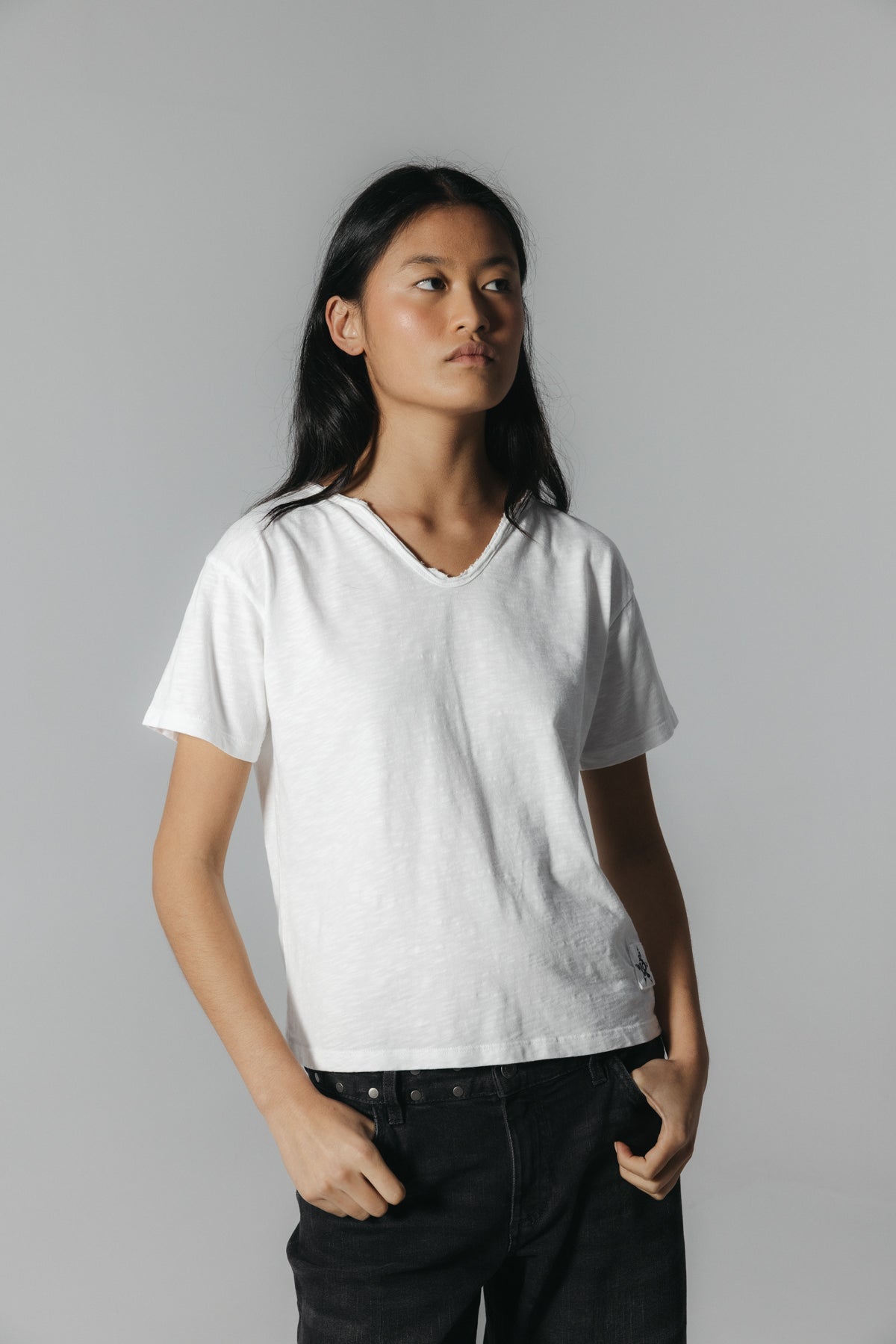 CAMISETA TEEN PARCHE BLANCO PURO