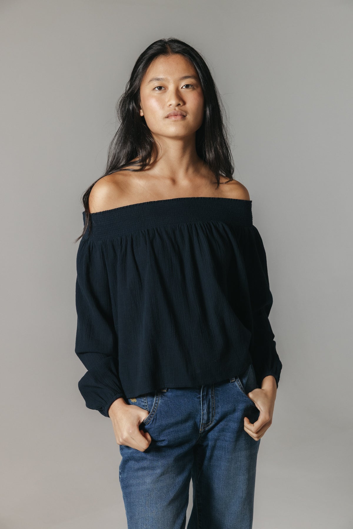 TOP TEEN BANDEAU AZUL MARINO