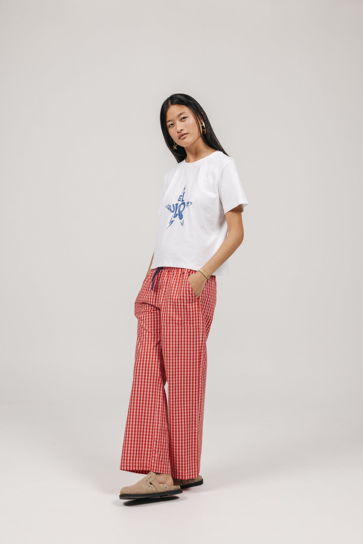 CAMISETA ESTRELLA LOGO DIBUJADA BLANCO PURO