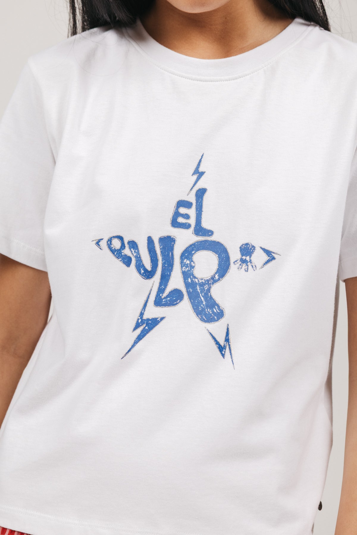 CAMISETA ESTRELLA LOGO DIBUJADA BLANCO PURO