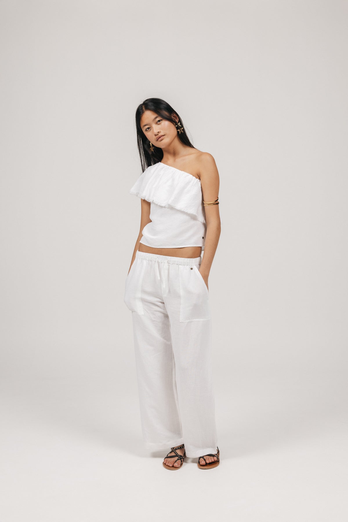 TOP TEEN VOLANTE DESFLECADO BLANCO PURO