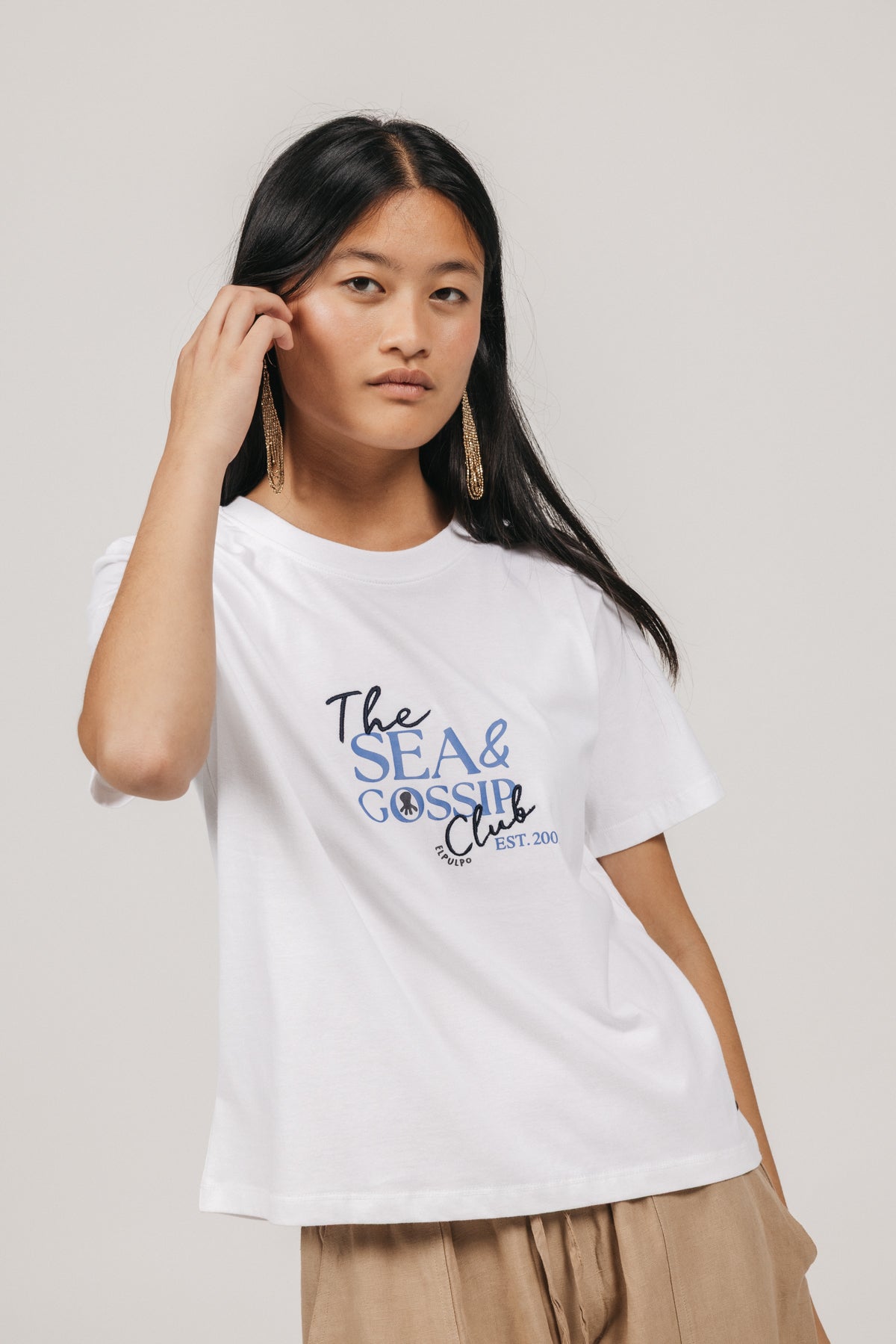 TEEN SEA AND GOSSIP CLUB T-SHIRT PURE WHITE