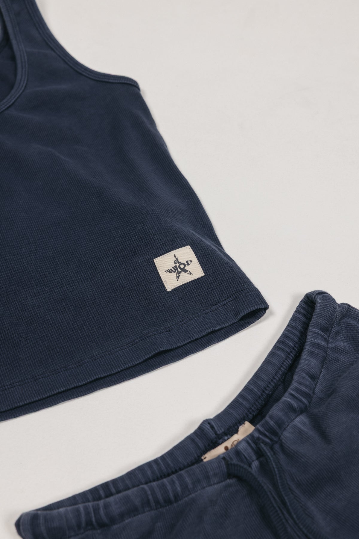 NAVY BLUE RIBBED TEEN PAJAMAS