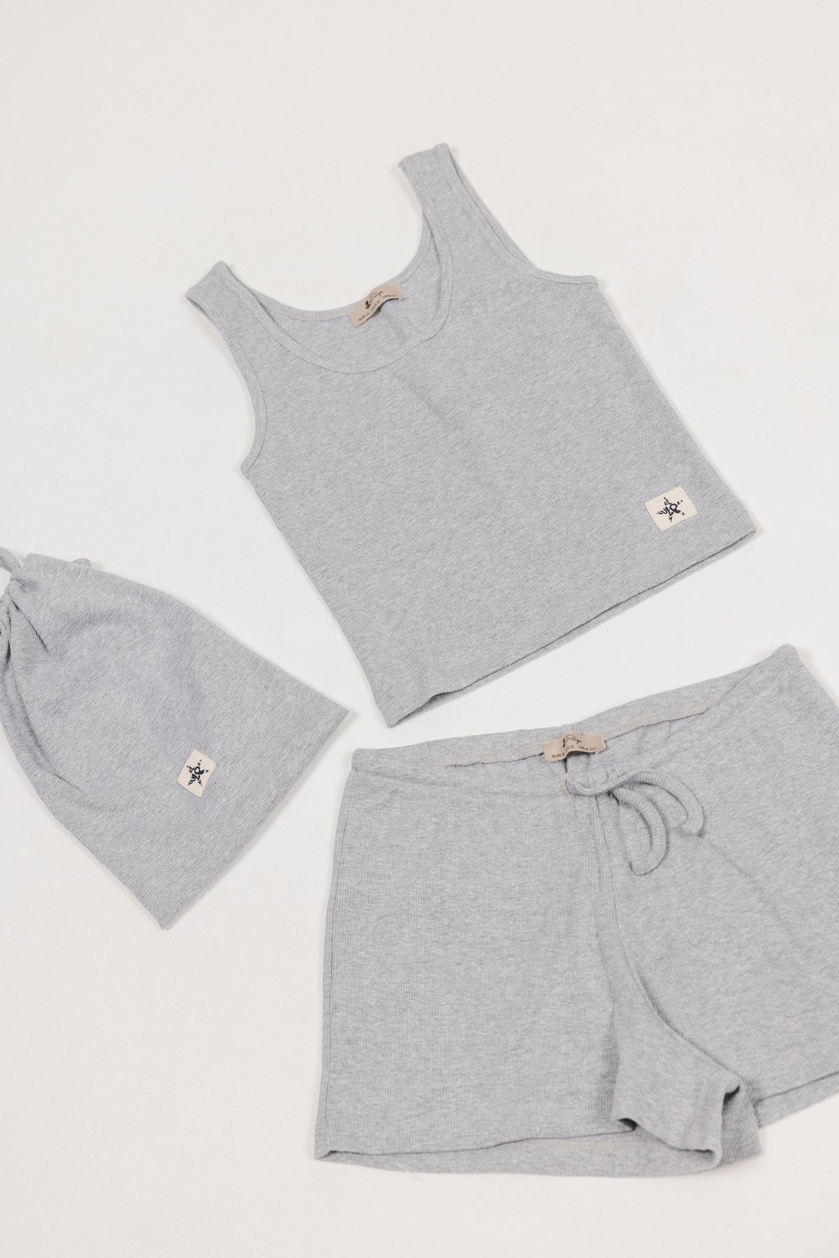 TEEN GREY RIBBED PAJAMAS