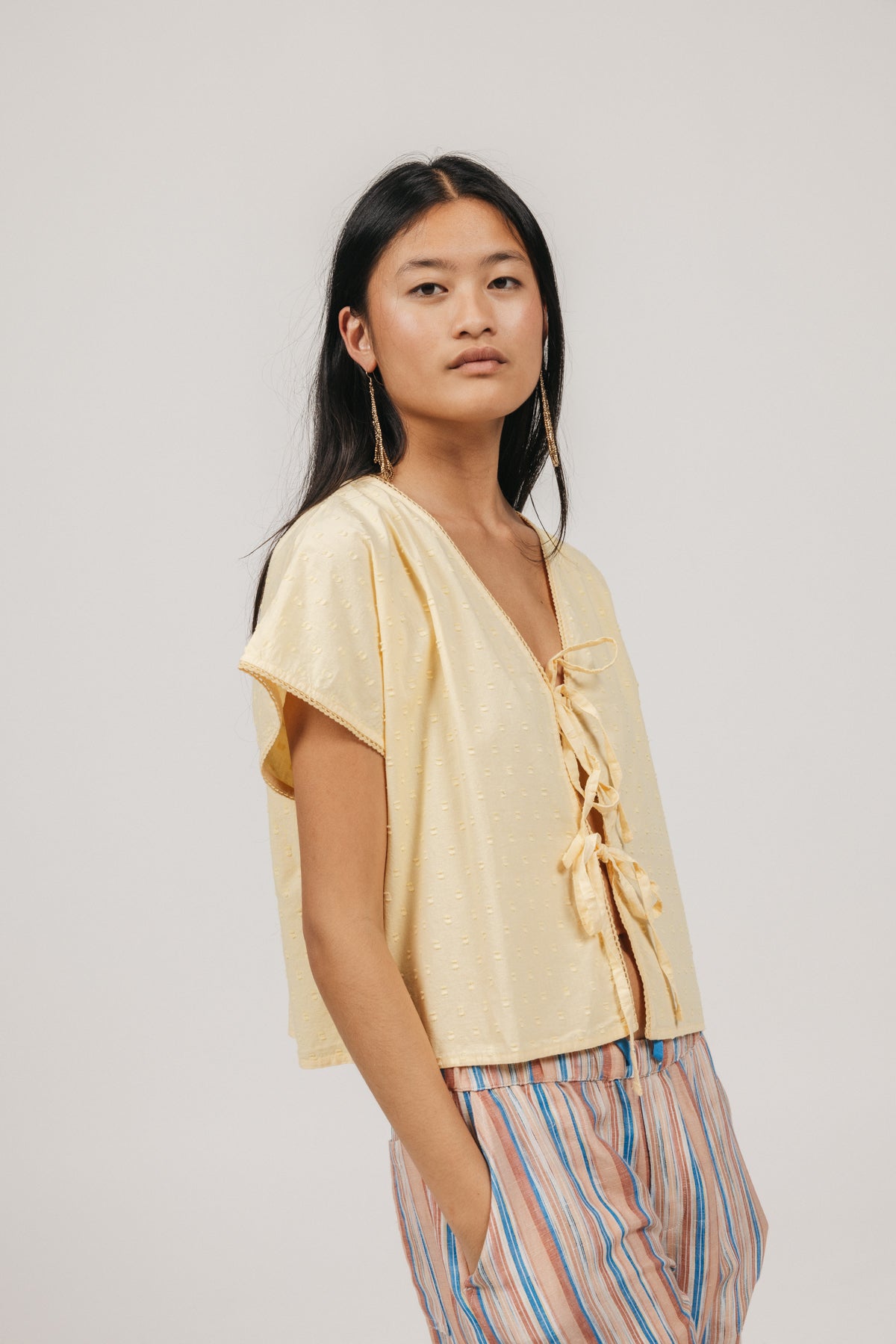BLUSA TEEN LAZADA PLUMETI AMARILLO CLARO
