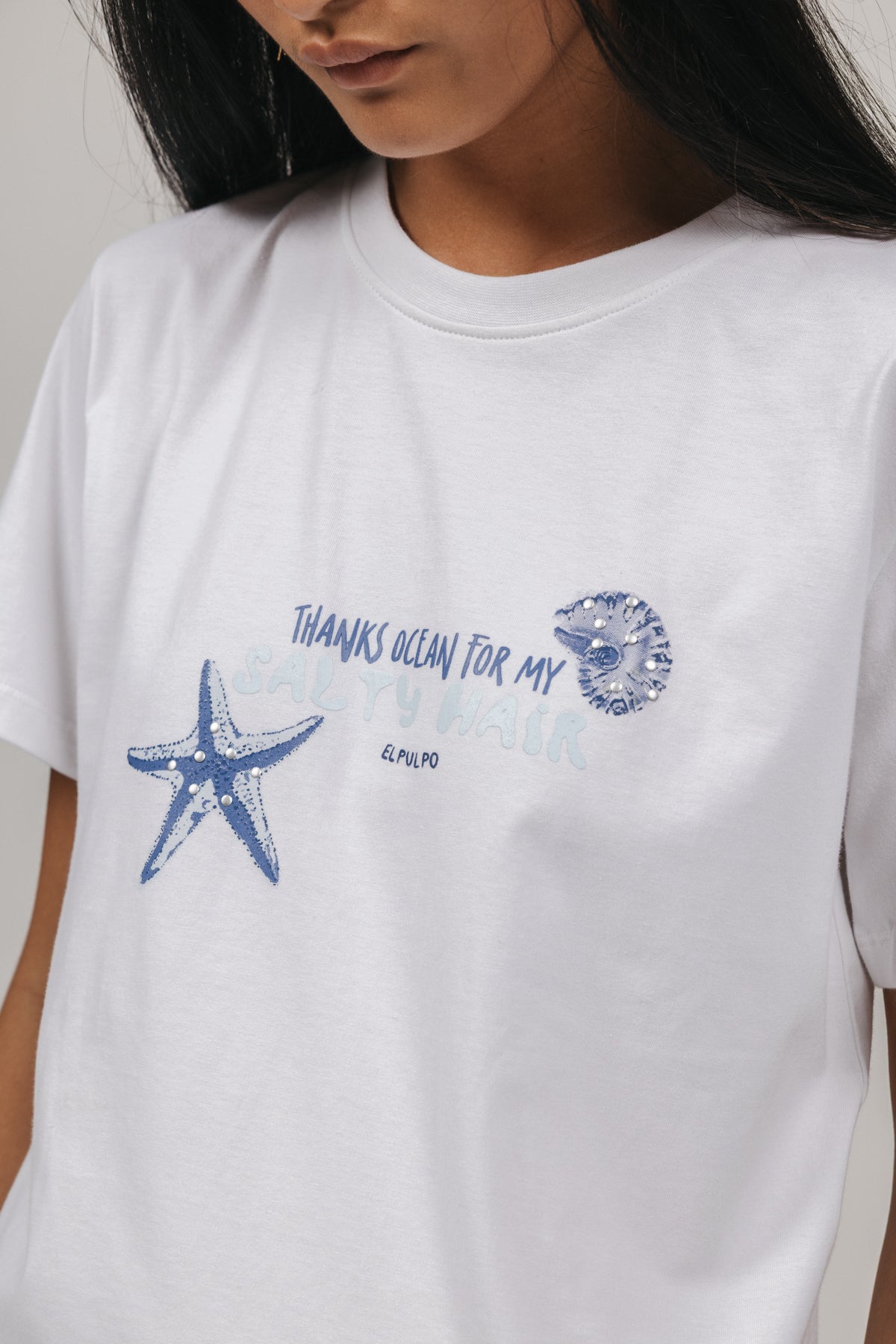 TEEN SALTY HAIR T-SHIRT PURE WHITE