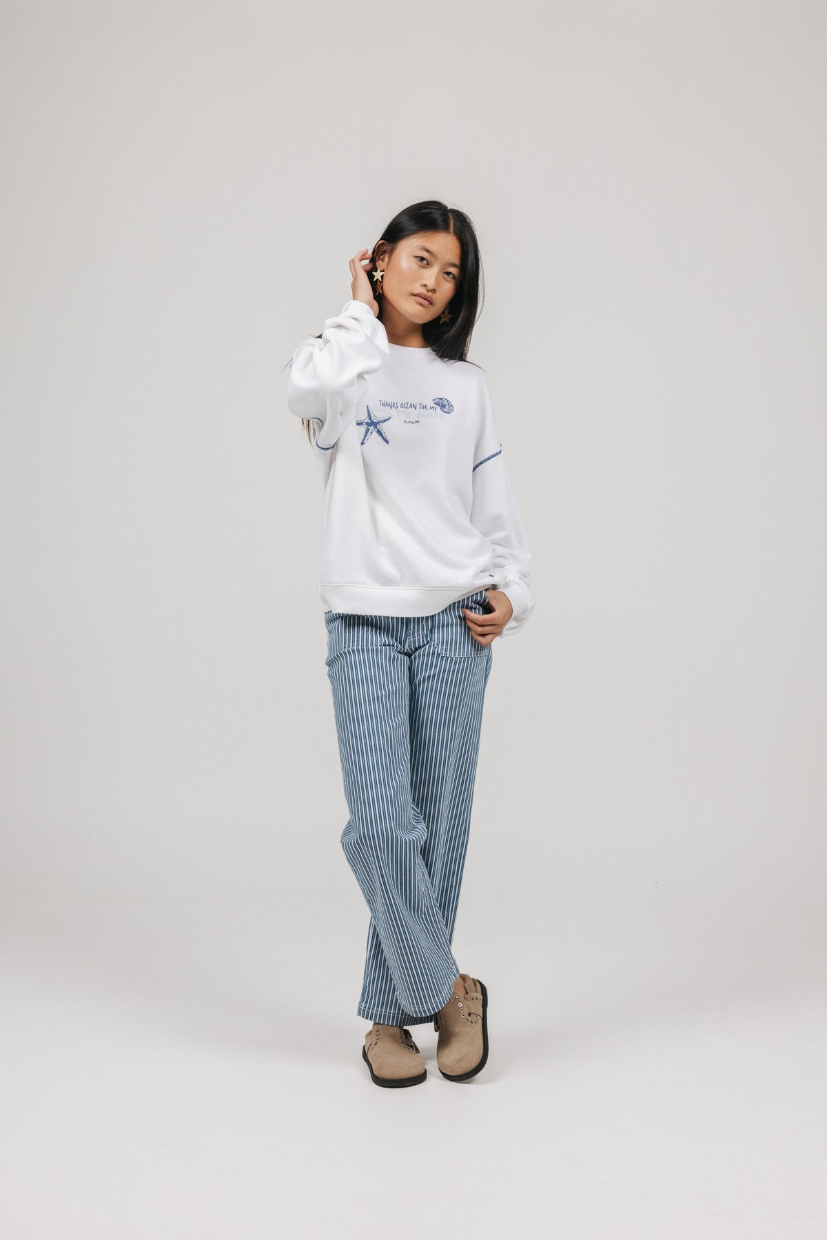 TEEN SALTY HAIR SWEATSHIRT PURE WHITE