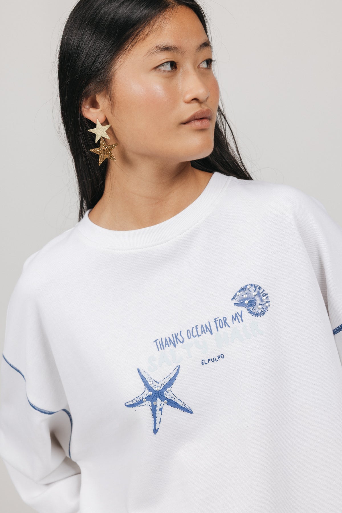 SUDADERA TEEN SALTY HAIR BLANCO PURO