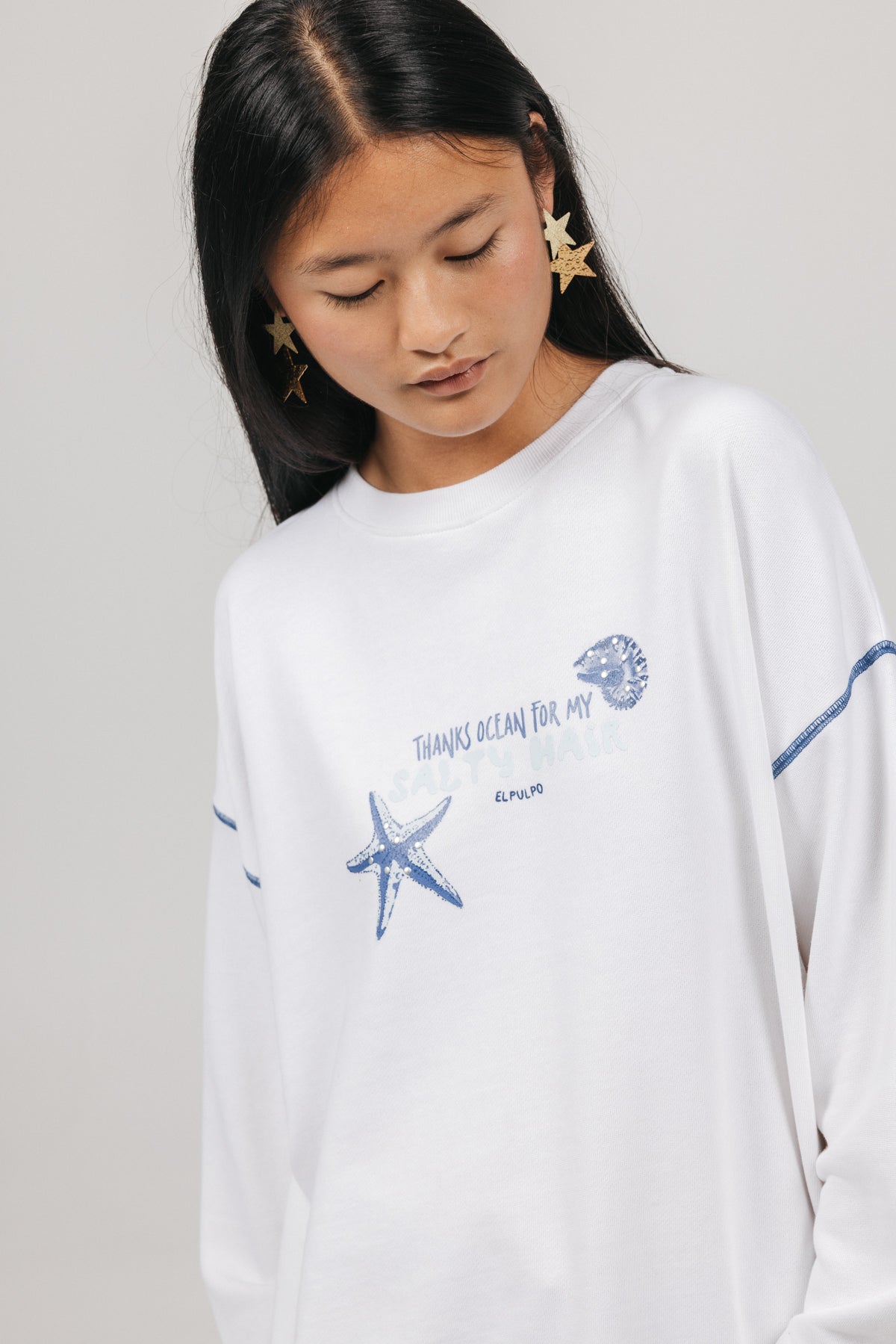 TEEN SALTY HAIR SWEATSHIRT PURE WHITE