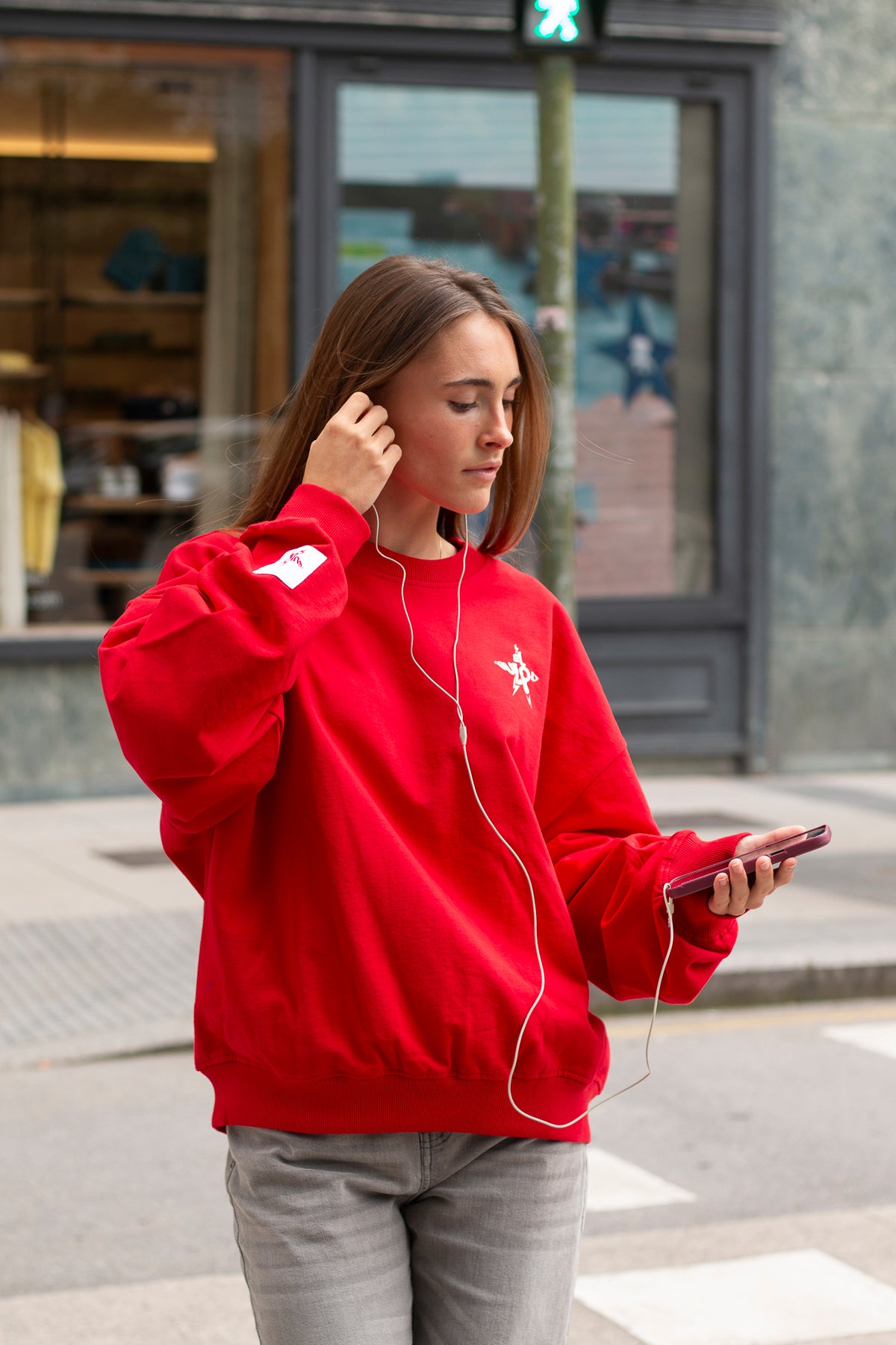 Sudadera teen iconic rojo