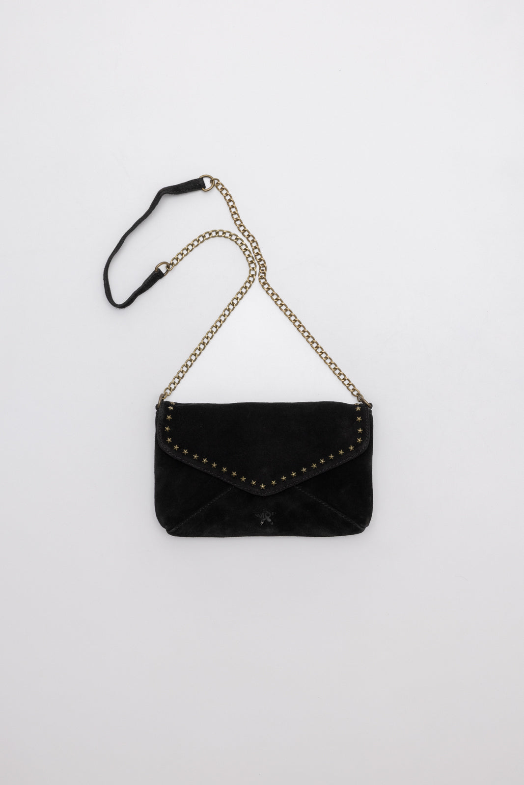 BOLSO SOLAPA TACHAS NEGRO