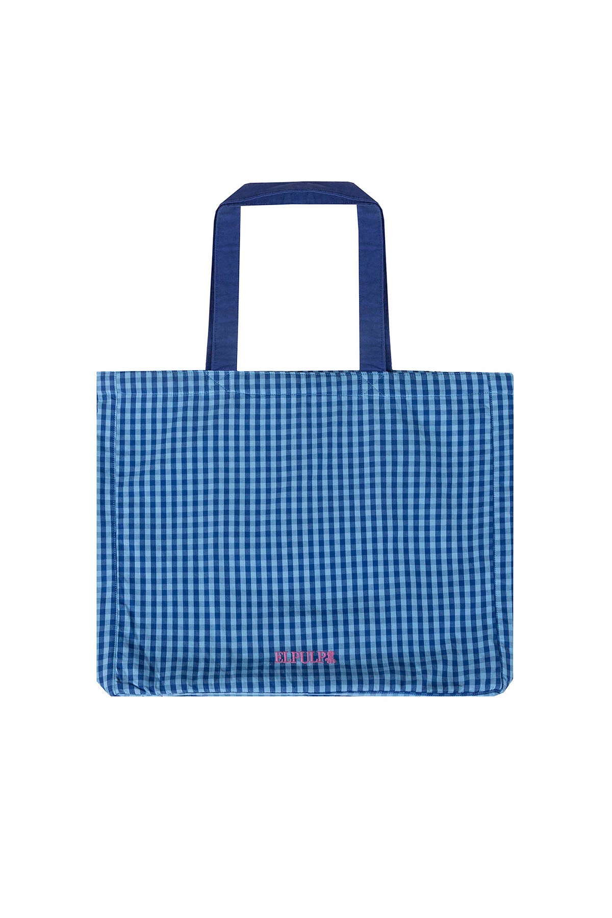 TOTE TEEN CUADROS VICHY AZUL ELÉCTRICO