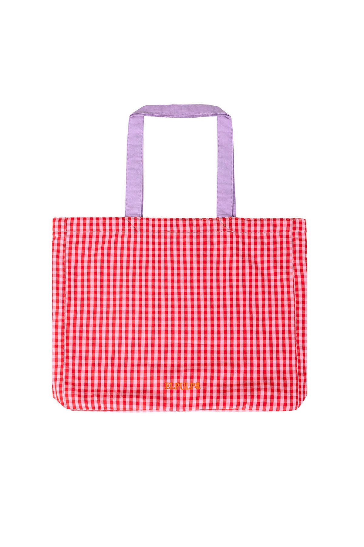 TOTE TEEN CUADROS VICHY ROSA FLAMINGO